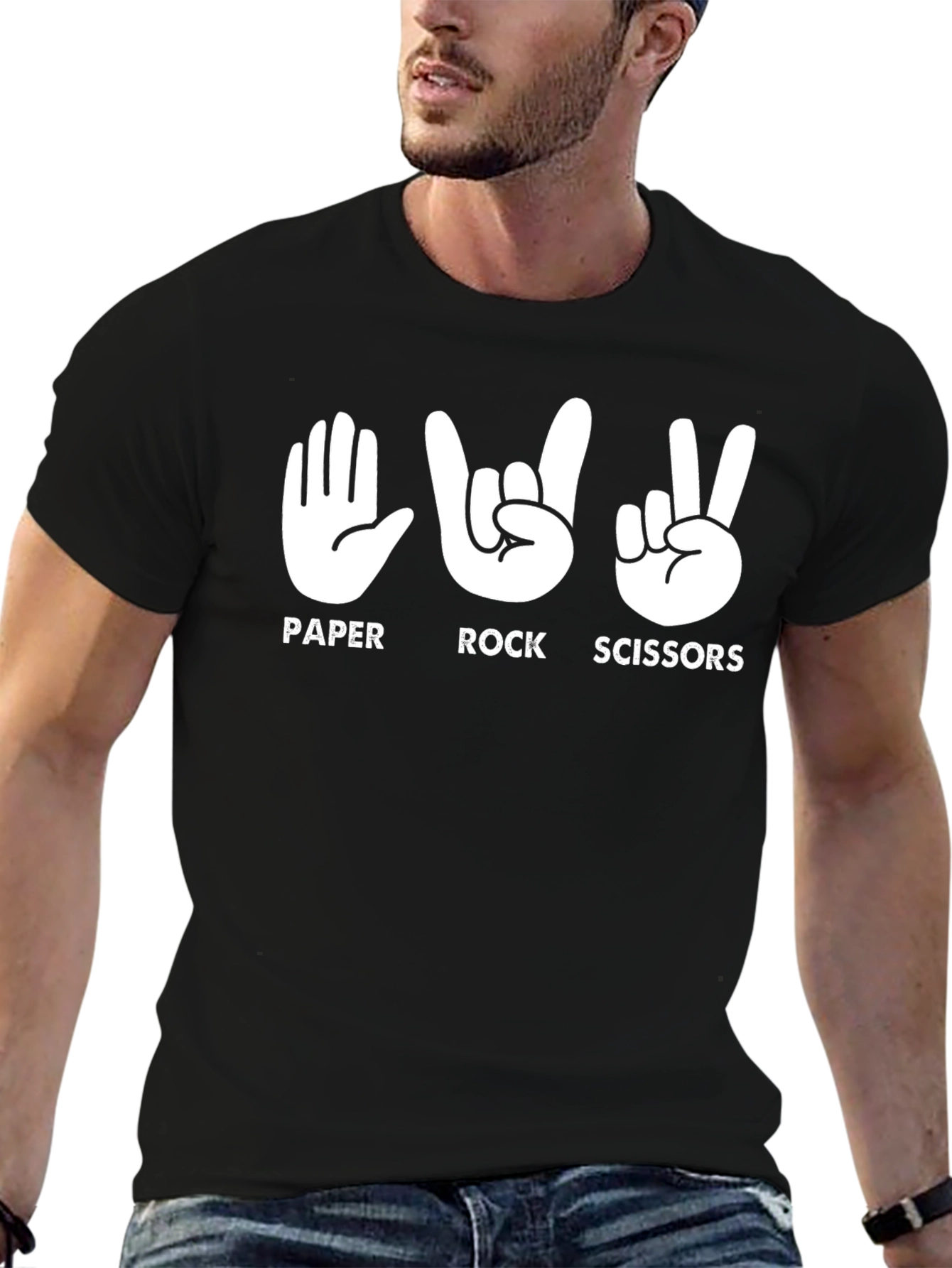 Rock Paper Scissors Graphic Tee - Classic Game T-Shirt