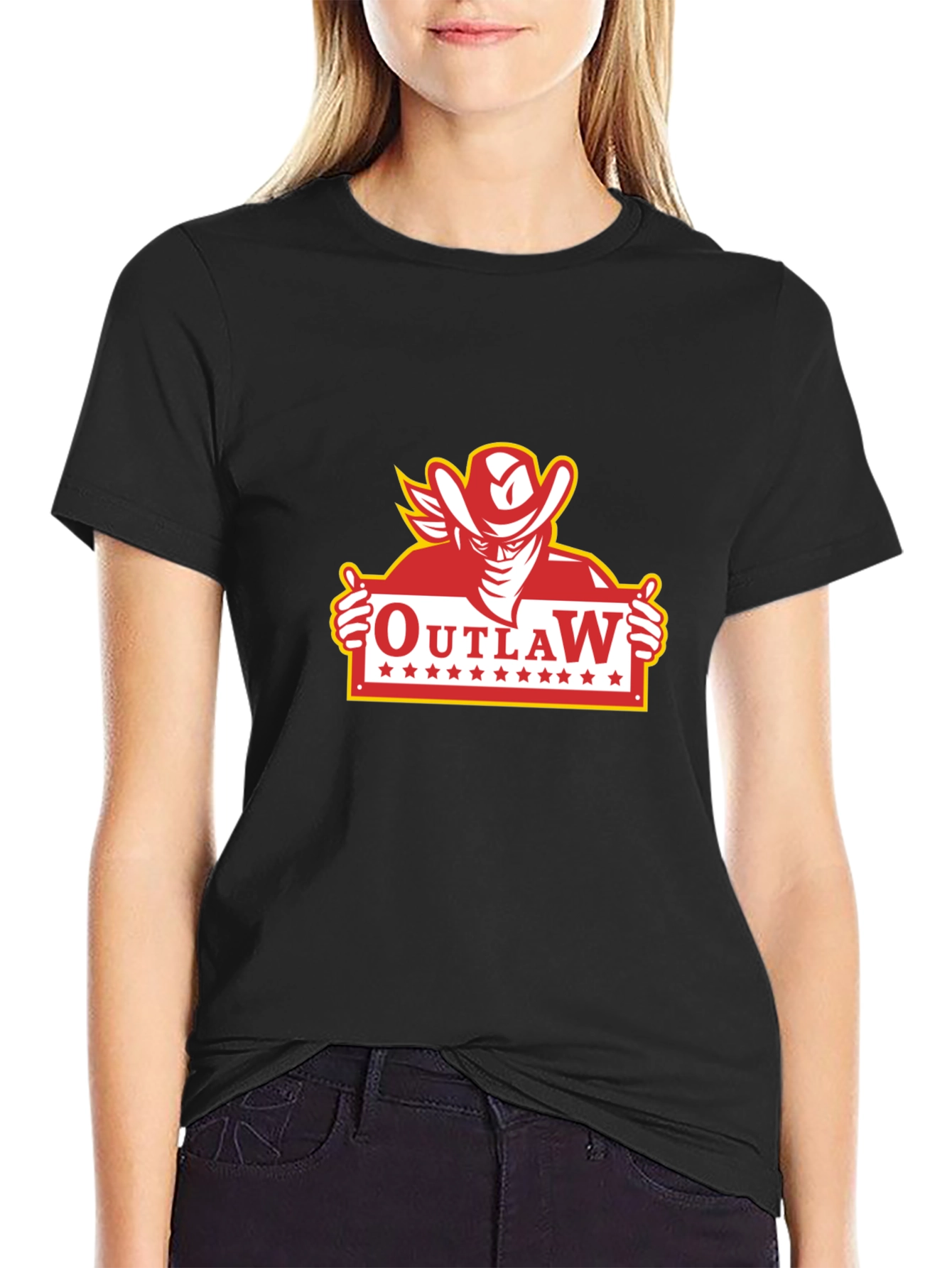 Outlaw Cowboy Graphic T-Shirt - Classic Western Style