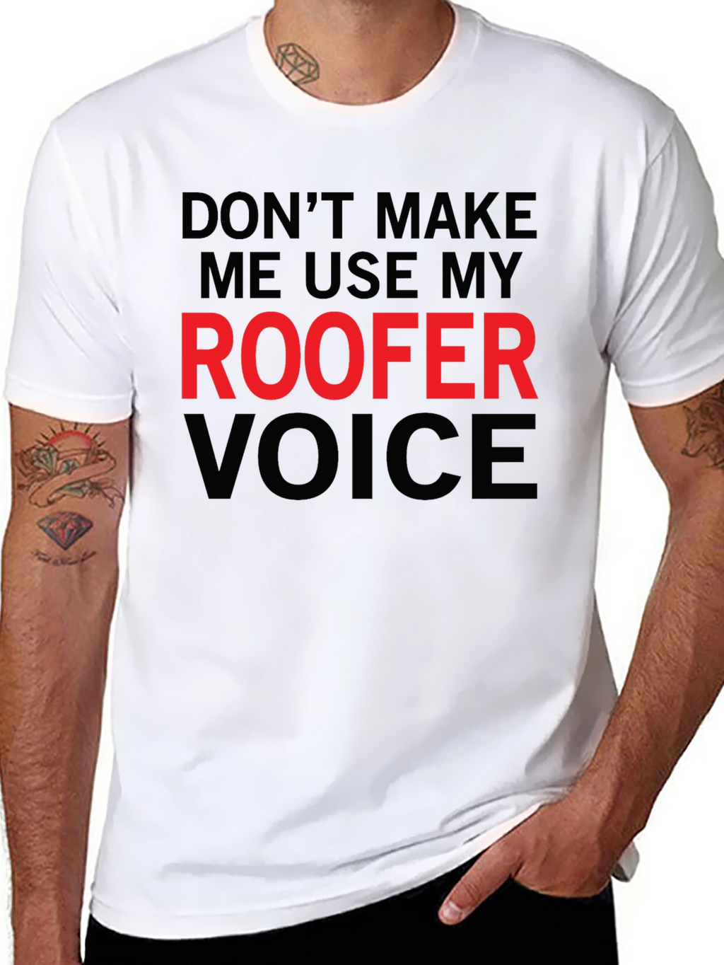 Roofer Voice Graphic T-Shirt - Funny Job Pride Tee