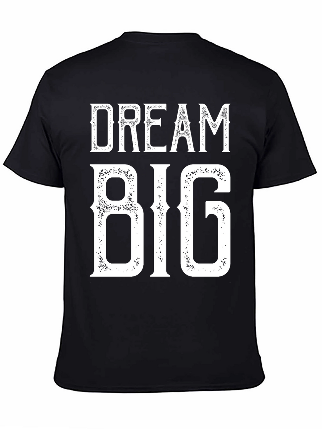 Dream Big Graphic Tee - Black Cotton T-Shirt