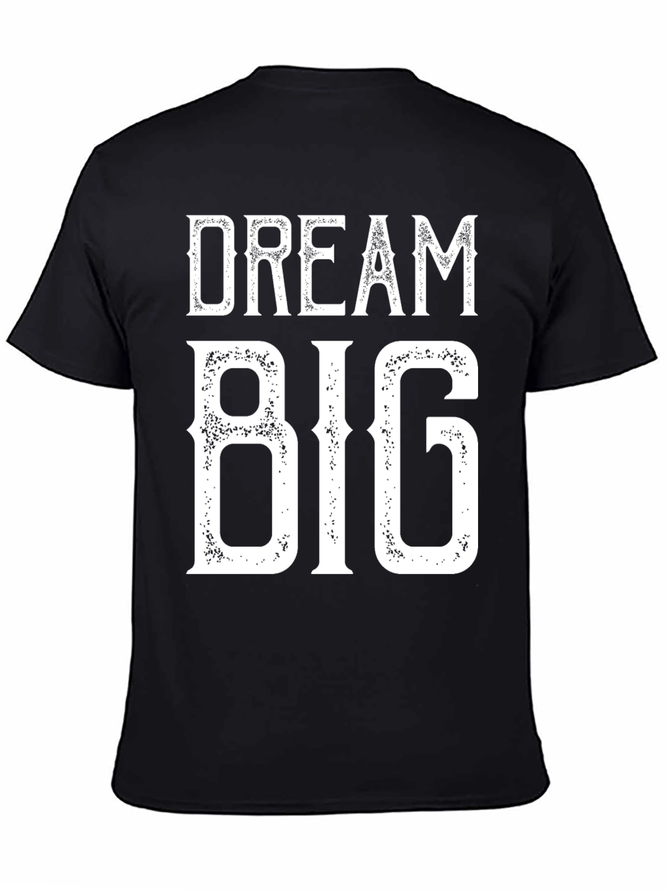 Dream Big Graphic Tee - Black Cotton T-Shirt