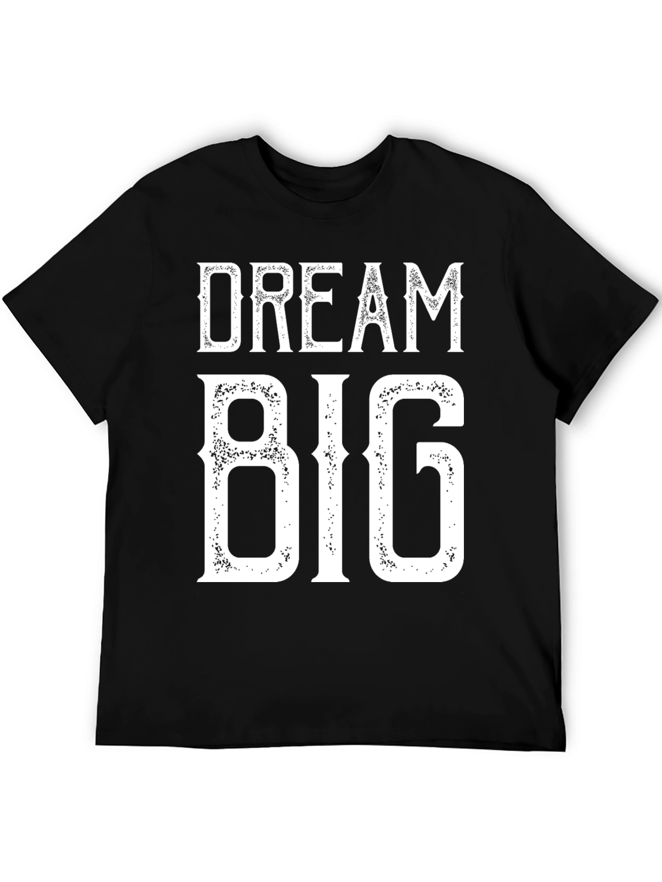 Dream Big Graphic Tee - Black Cotton T-Shirt