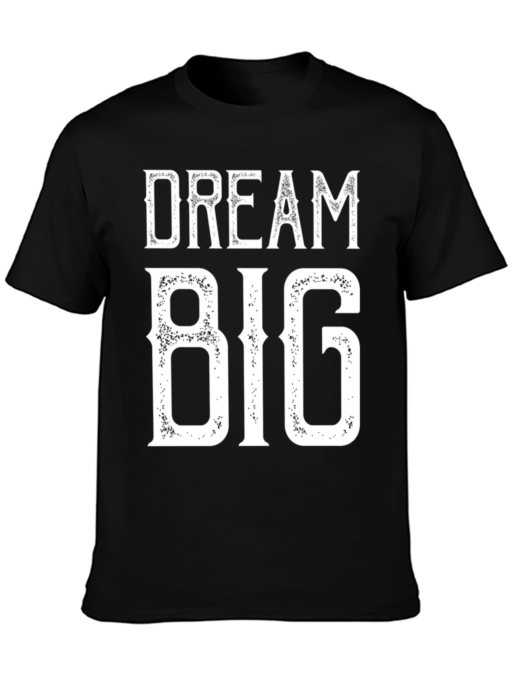 Dream Big Graphic Tee - Black Cotton T-Shirt