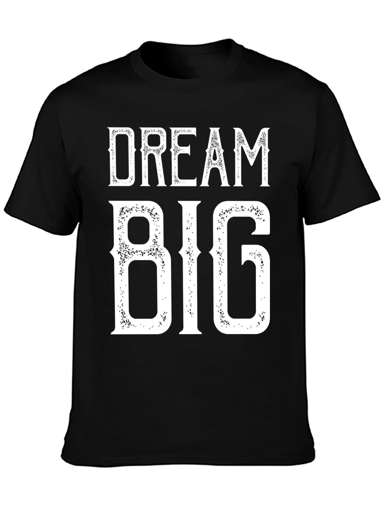 Dream Big Graphic Tee - Black Cotton T-Shirt