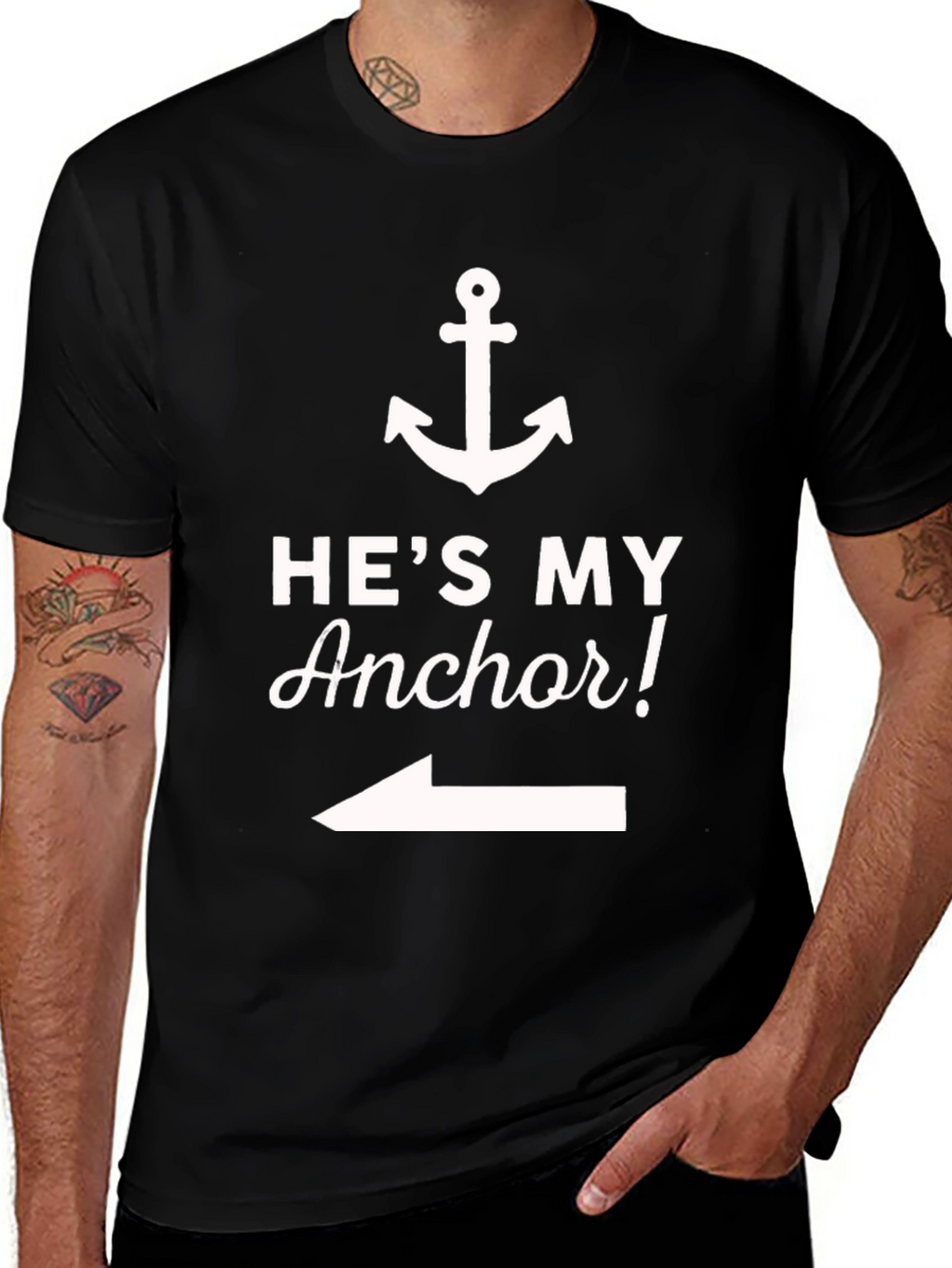 Hes My Anchor T-Shirt - Cute Couple Tee