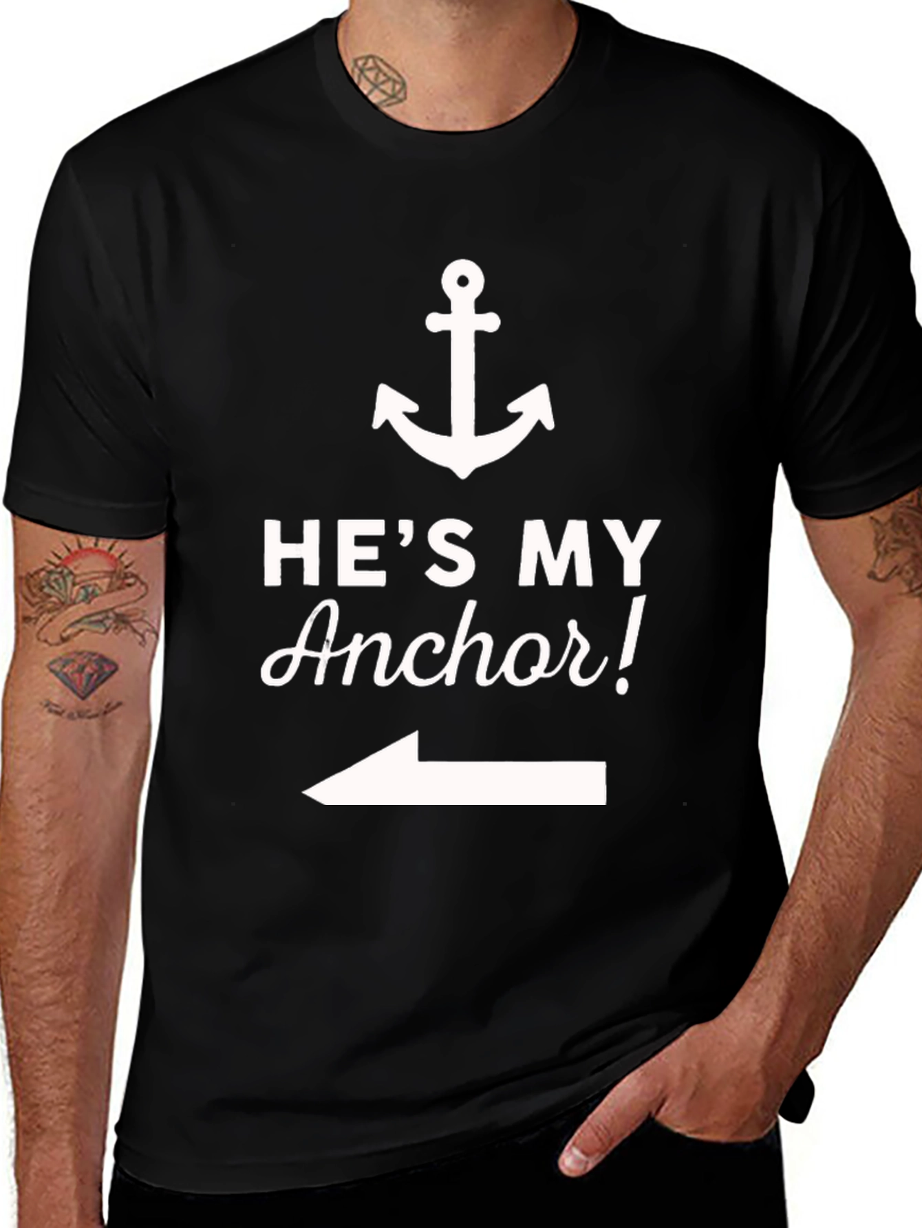Hes My Anchor T-Shirt - Cute Couple Tee