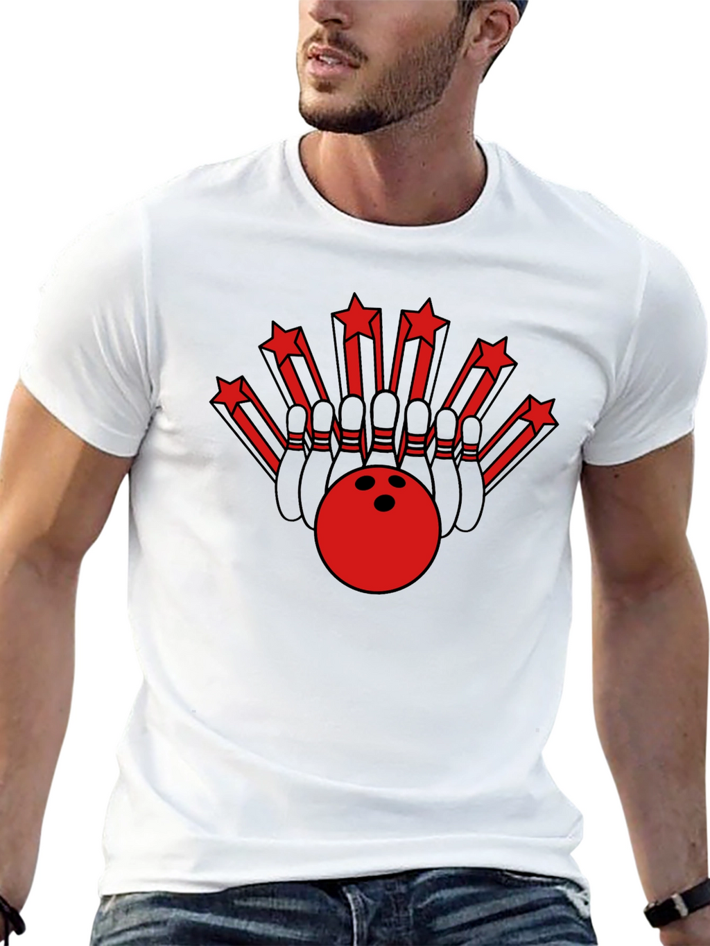 Bowling Strike Tee - Retro Bowling Design