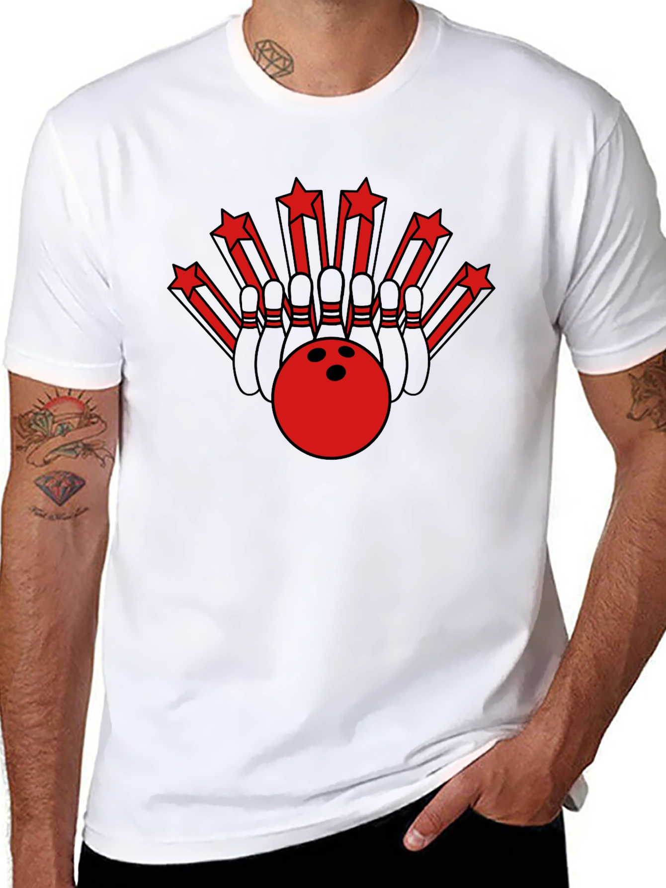Bowling Strike Tee - Retro Bowling Design