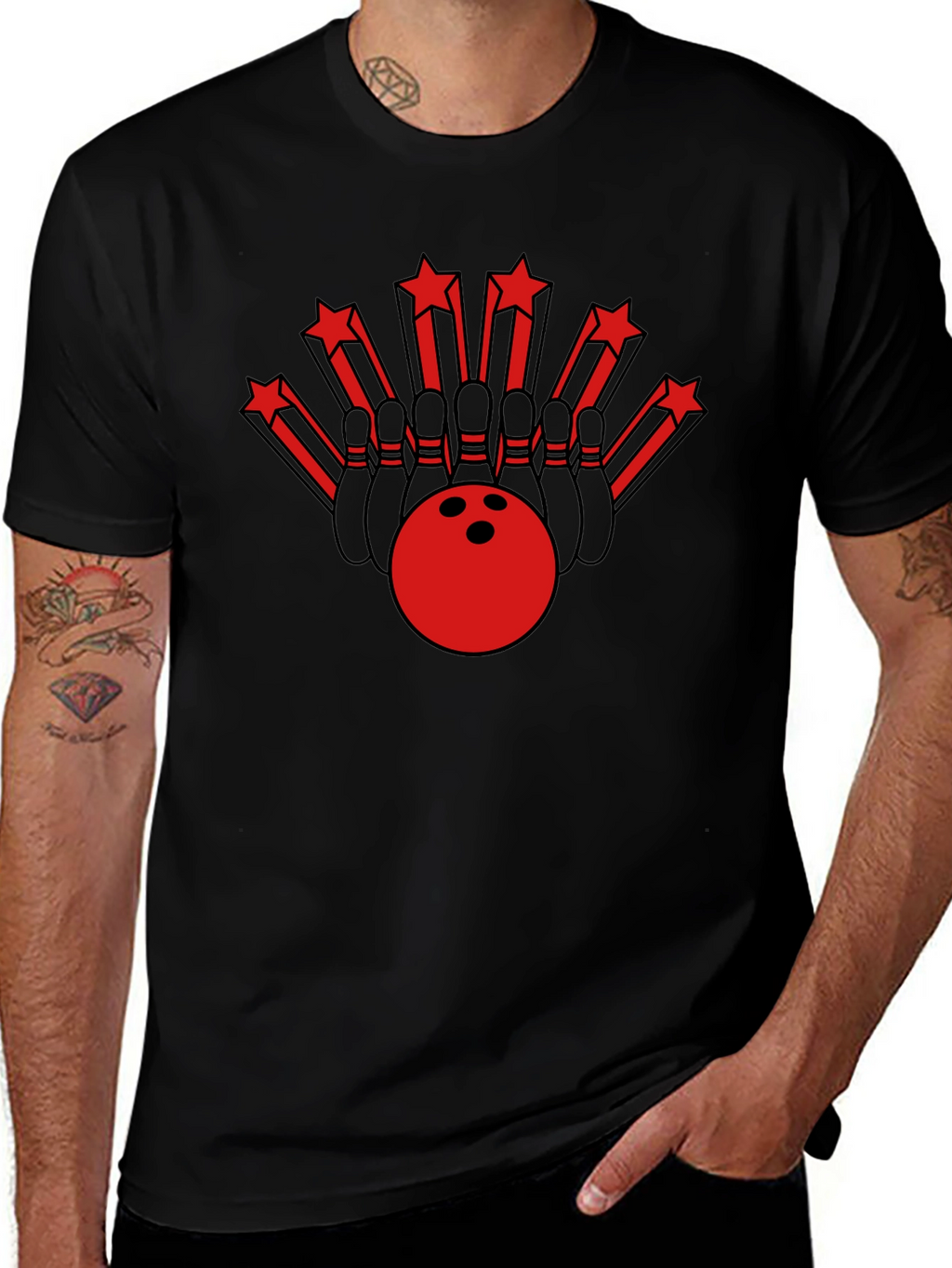 Bowling Strike Tee - Retro Bowling Design