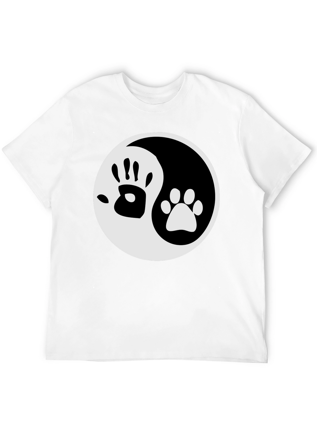 Yin Yang Hand & Paw Print Graphic Tee