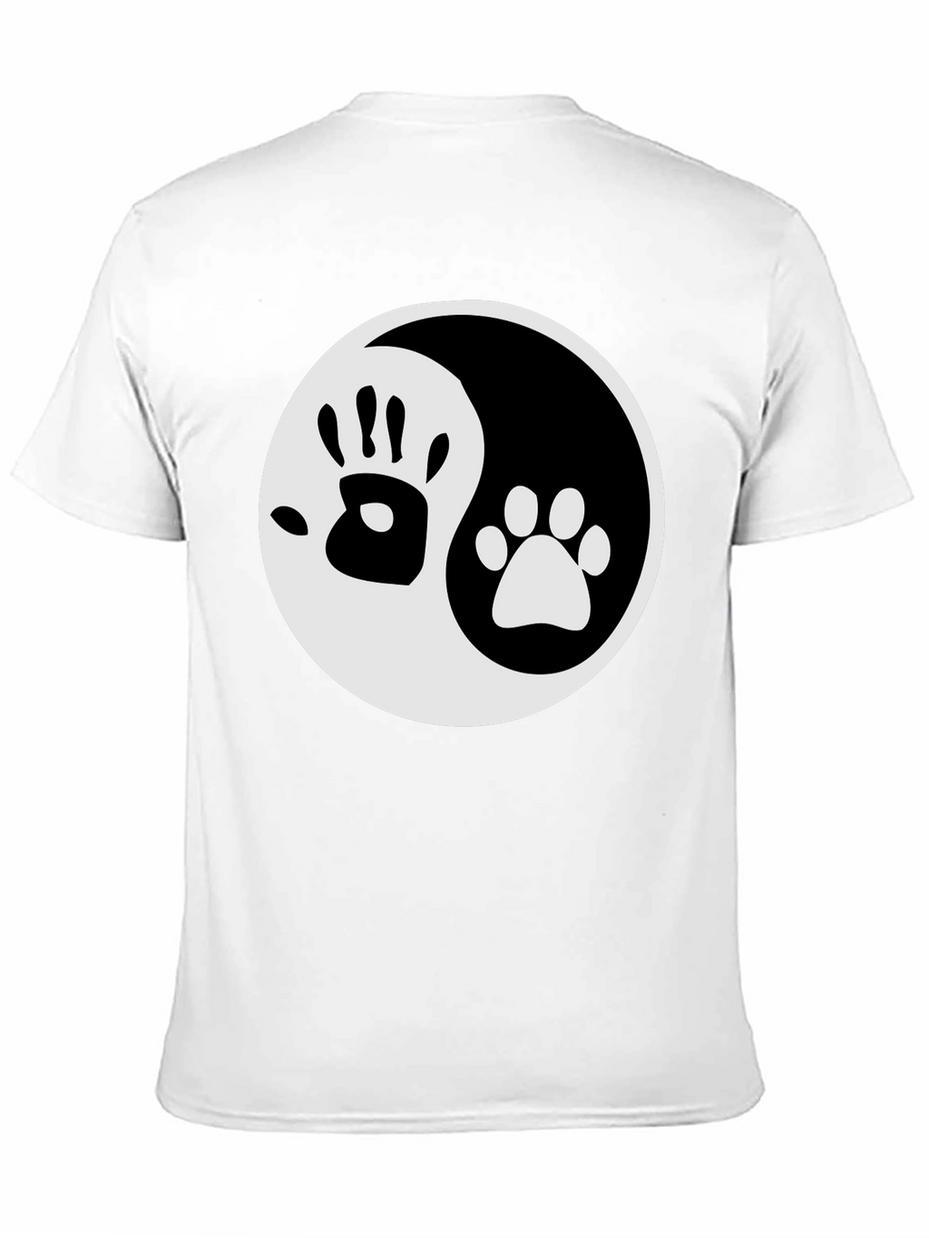 Yin Yang Hand & Paw Print Graphic Tee