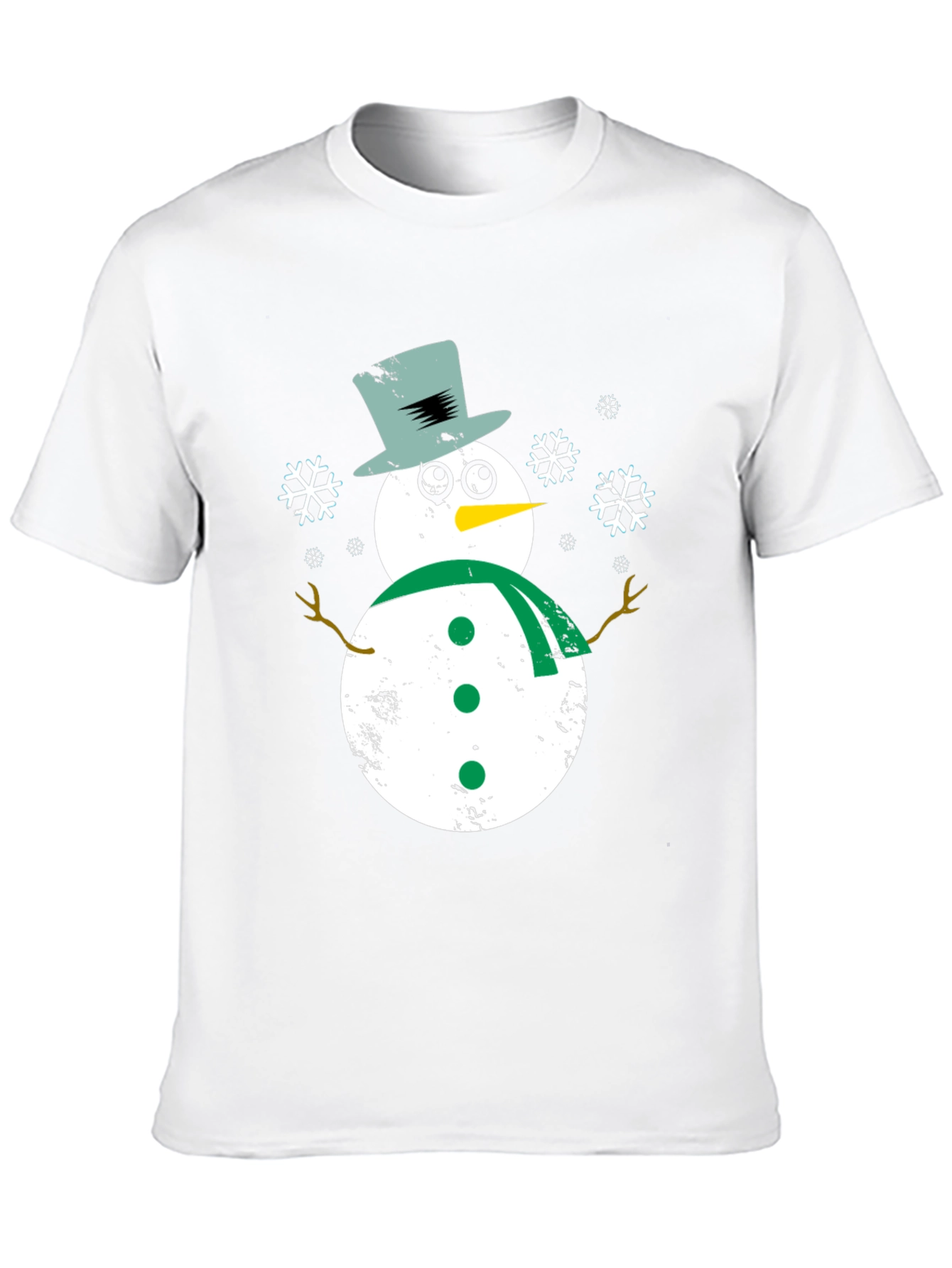 Whimsical Snowman Graphic Tee - Festive Holiday Shirt