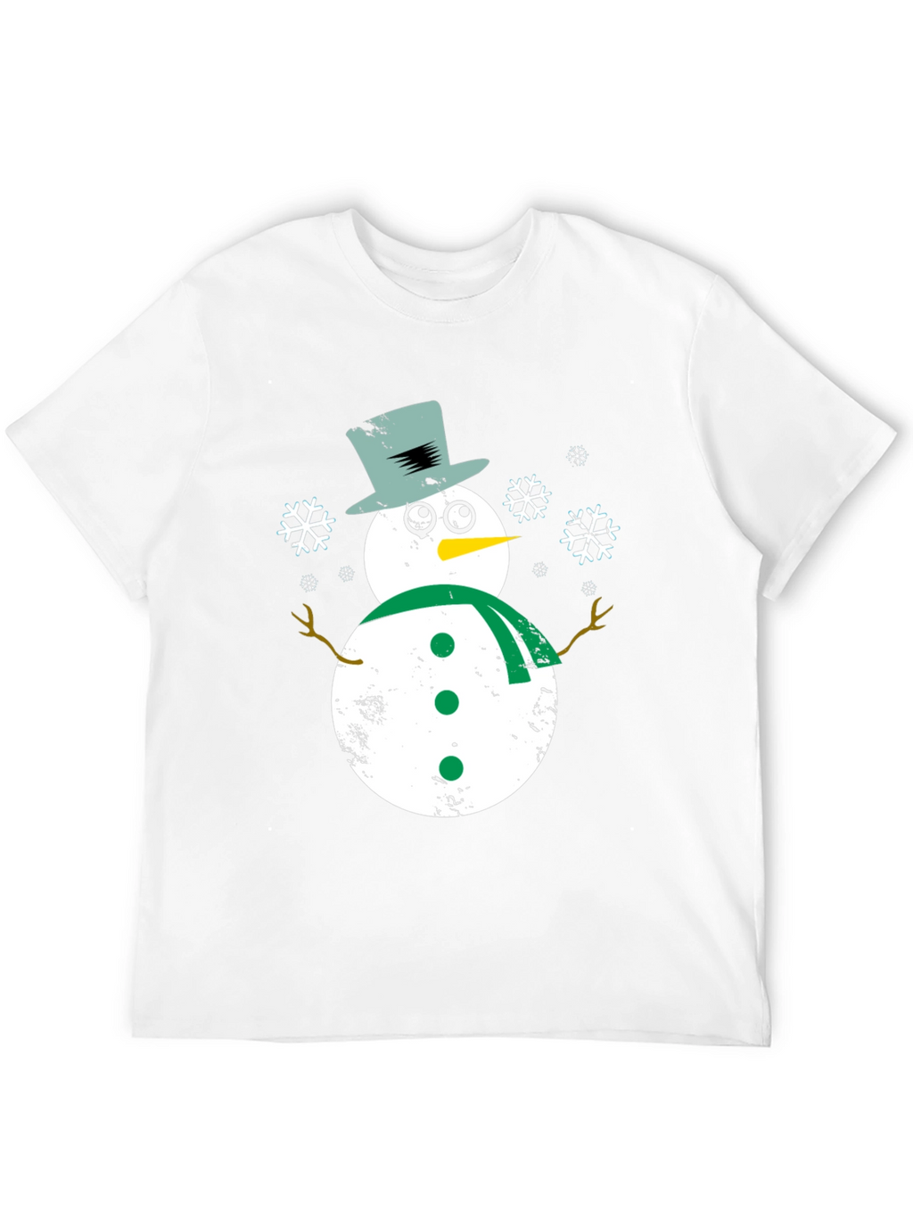 Whimsical Snowman Graphic Tee - Festive Holiday Shirt