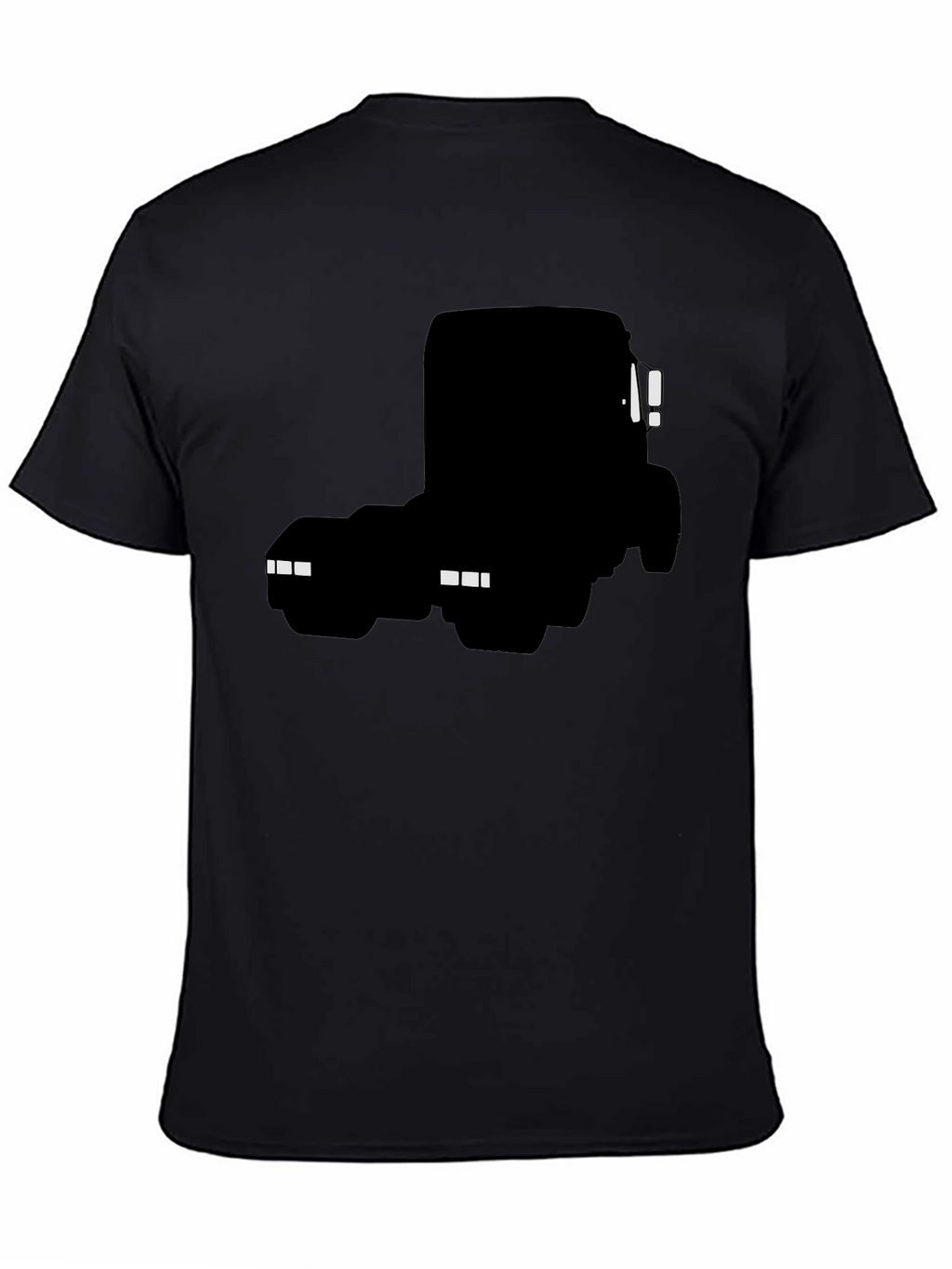 Black Truck Silhouette Graphic Tee for Men