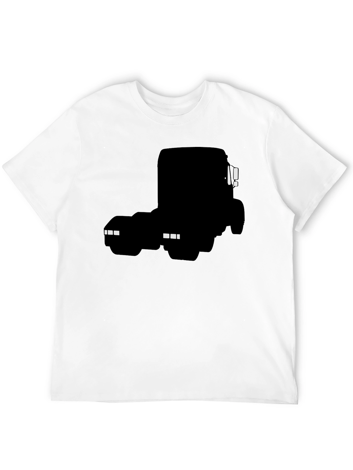 Black Truck Silhouette Graphic Tee for Men