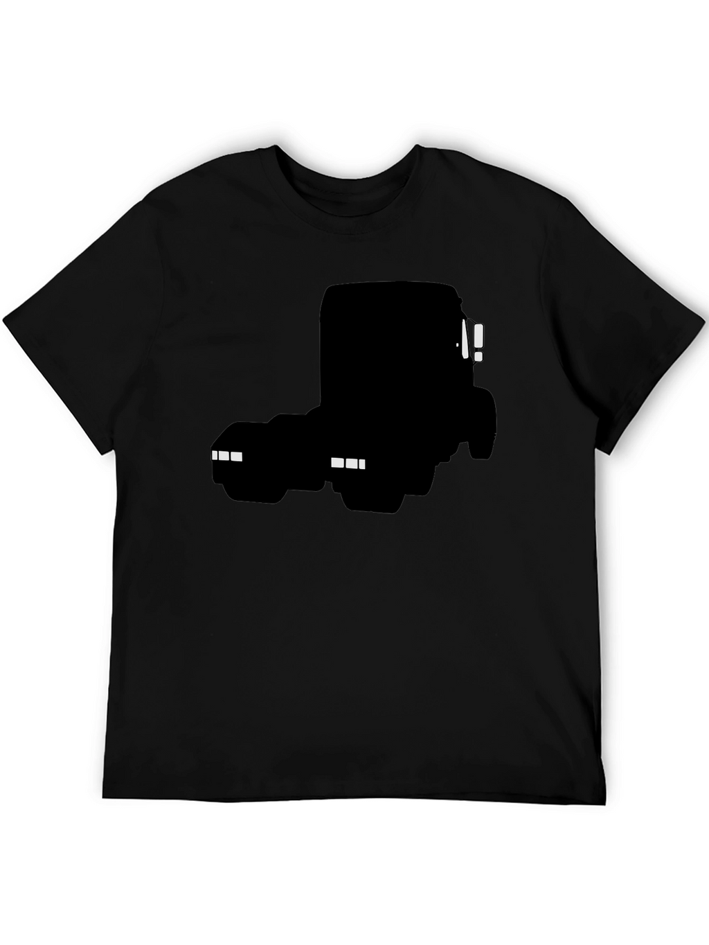 Black Truck Silhouette Graphic Tee for Men