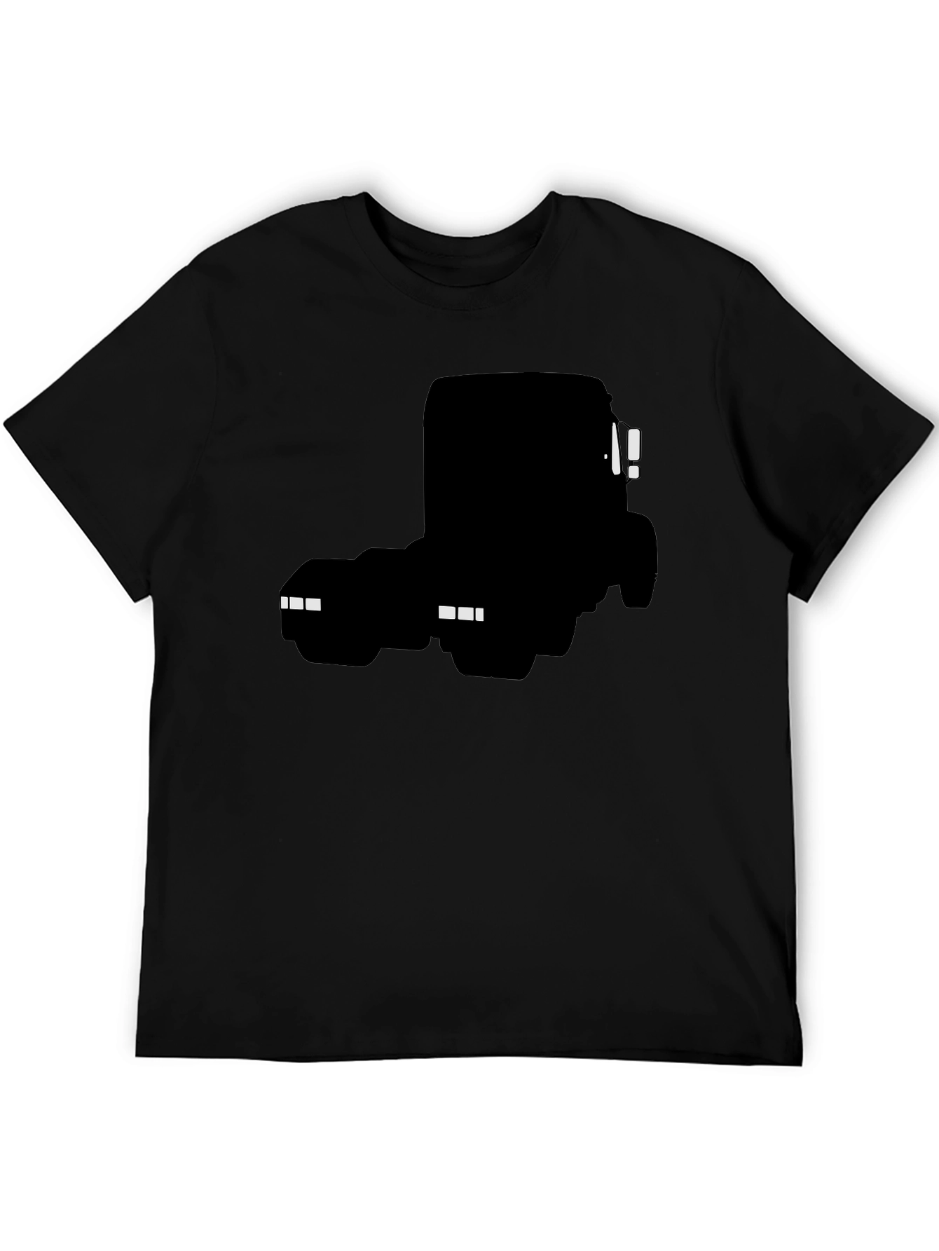 Black Truck Silhouette Graphic Tee for Men