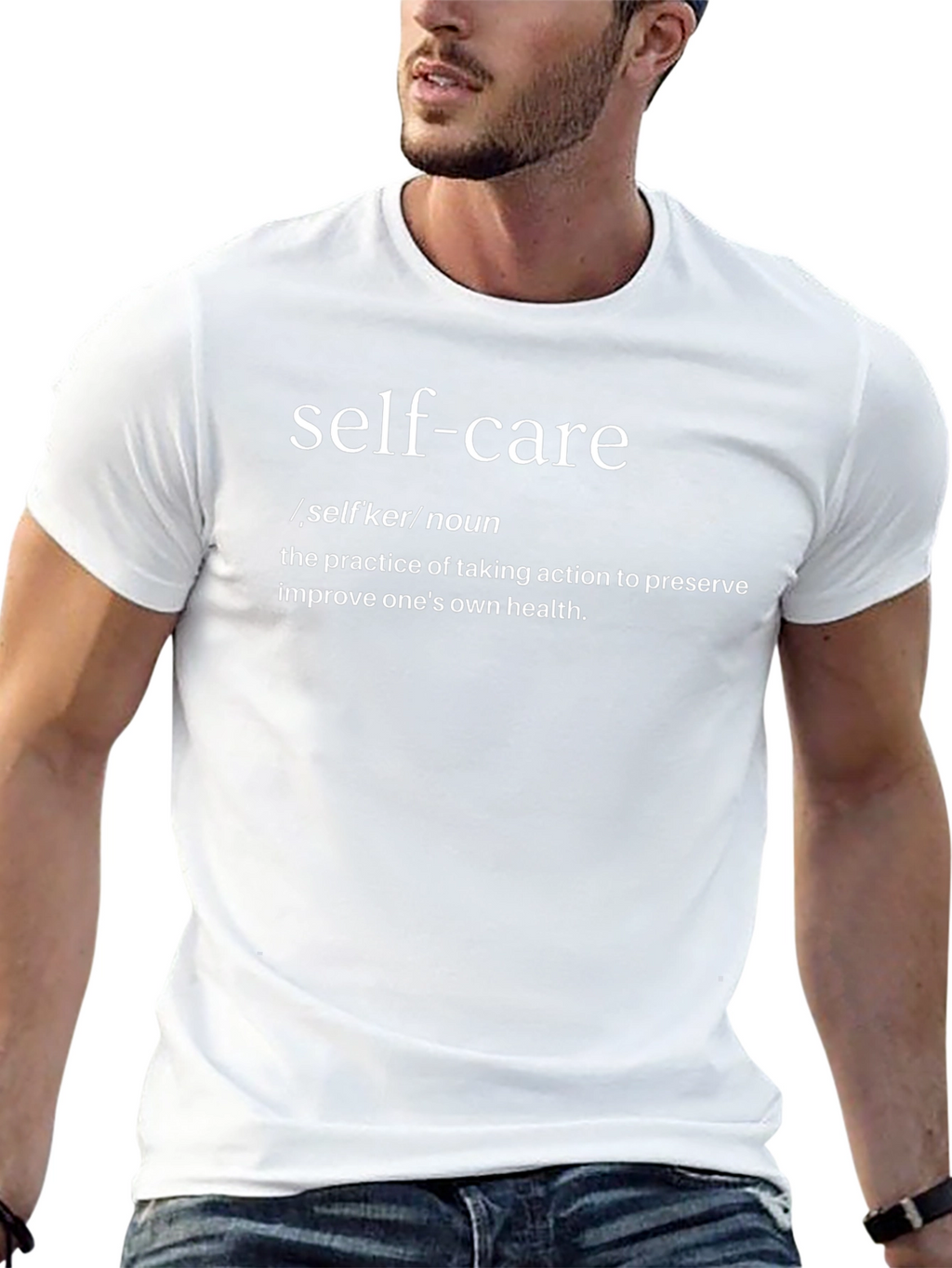 Self-Care Definition Black T-Shirt