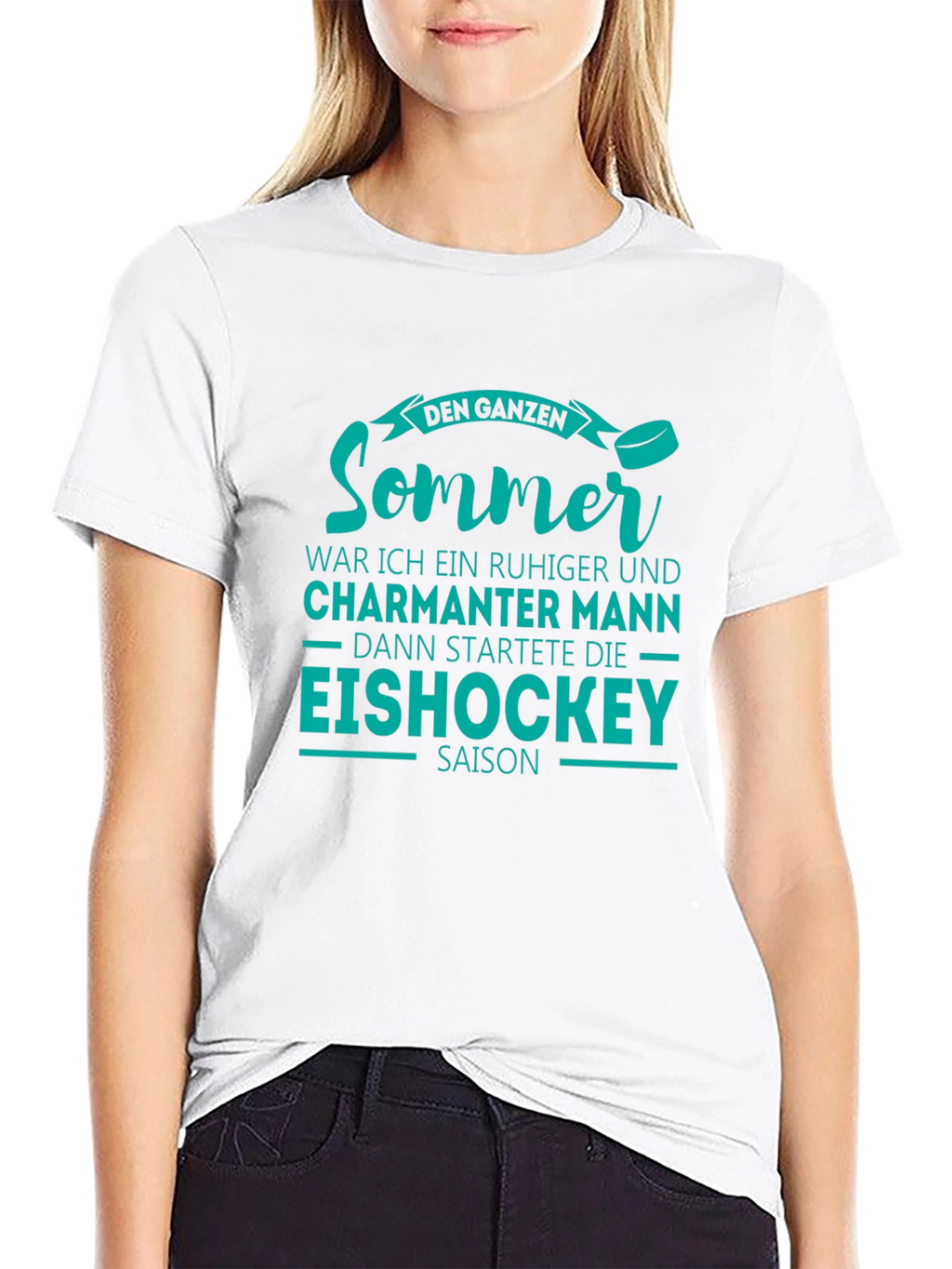 Funny Ice Hockey Summer Mens T-Shirt