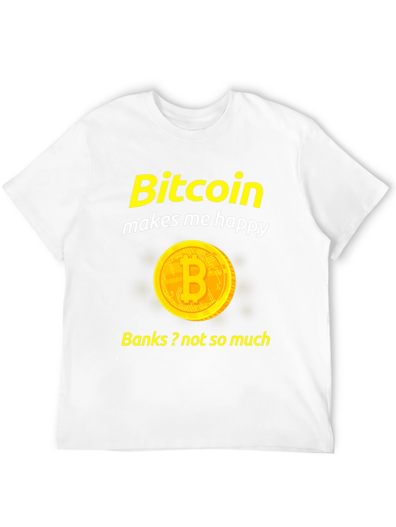 Bitcoin Makes Me Happy Black T-Shirt