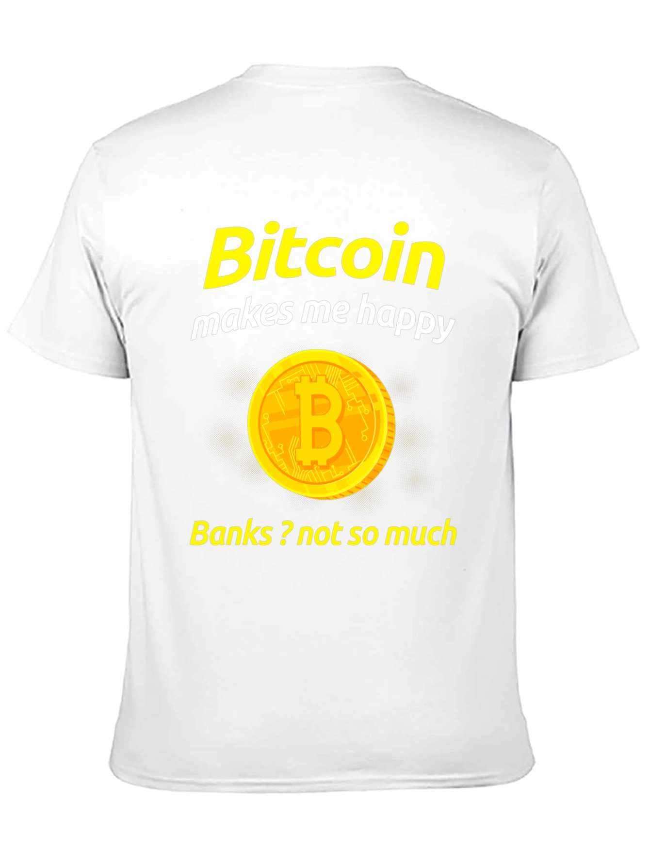 Bitcoin Makes Me Happy Black T-Shirt