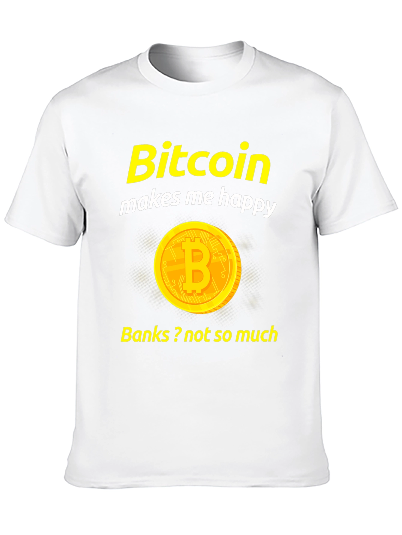 Bitcoin Makes Me Happy Black T-Shirt