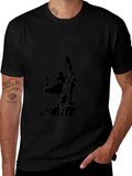 Black Graphic Tee - Climbing Silhouette