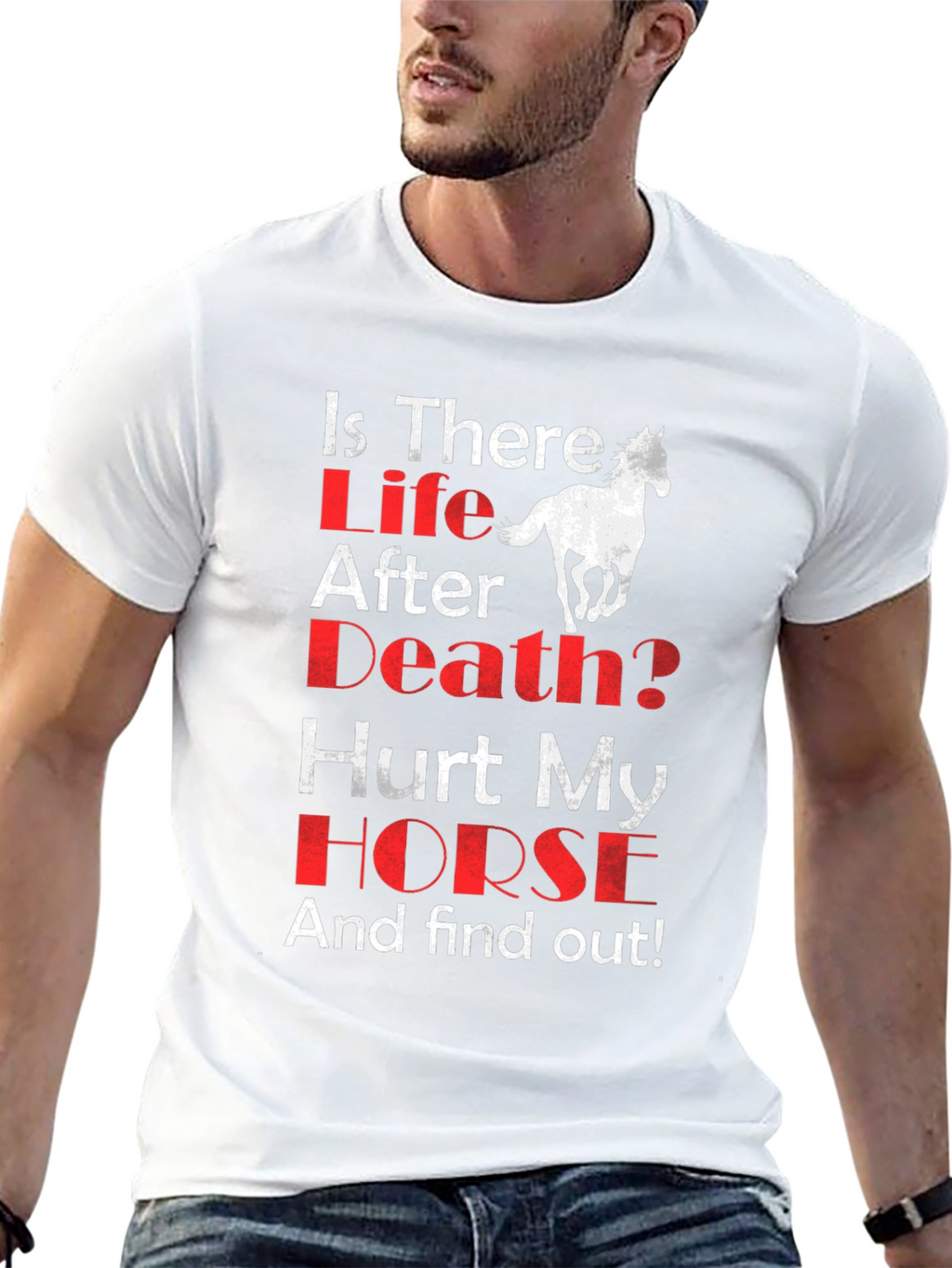 Is There Life After Death? Horse Graphic T-Shirt