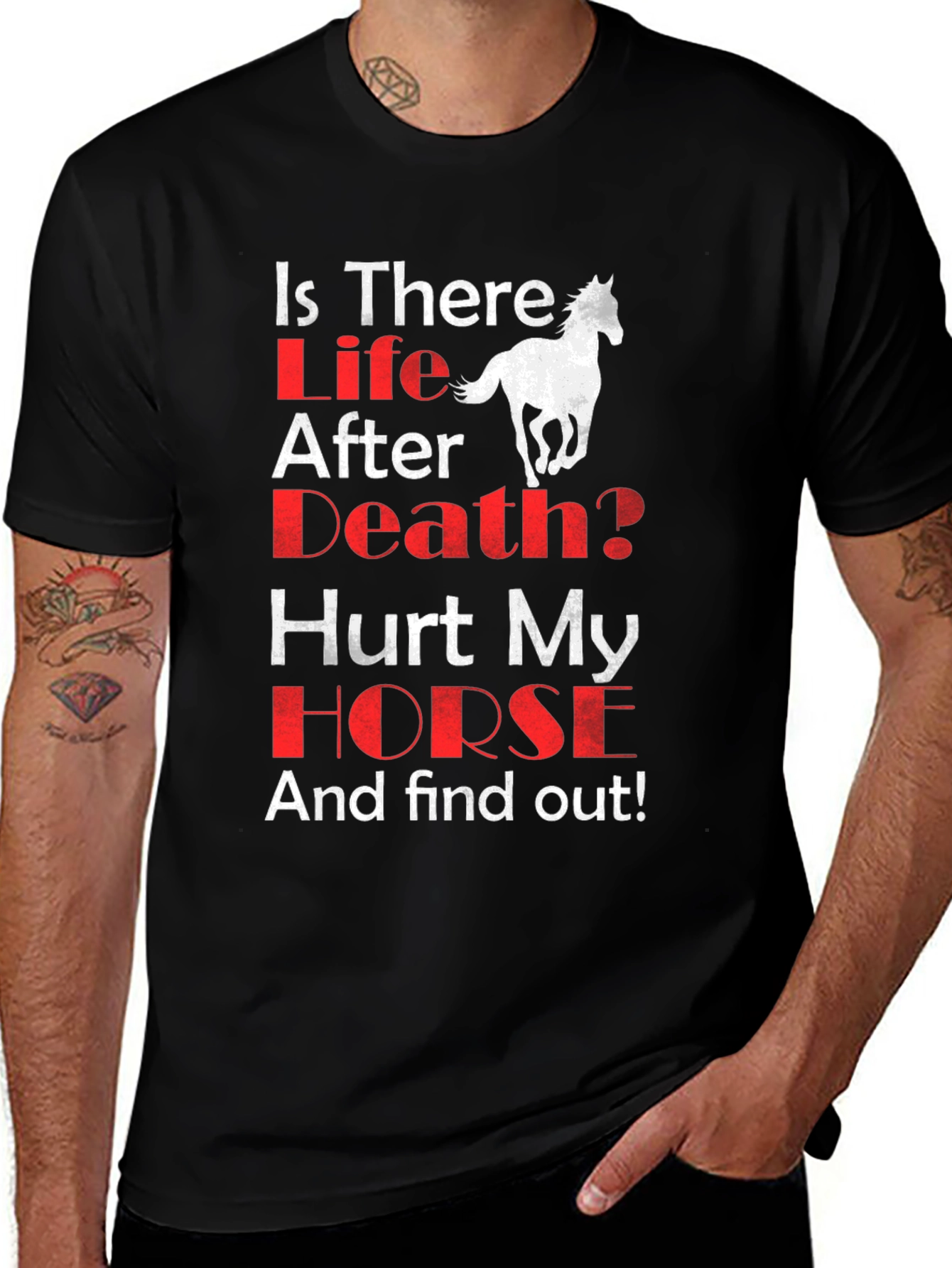 Is There Life After Death? Horse Graphic T-Shirt