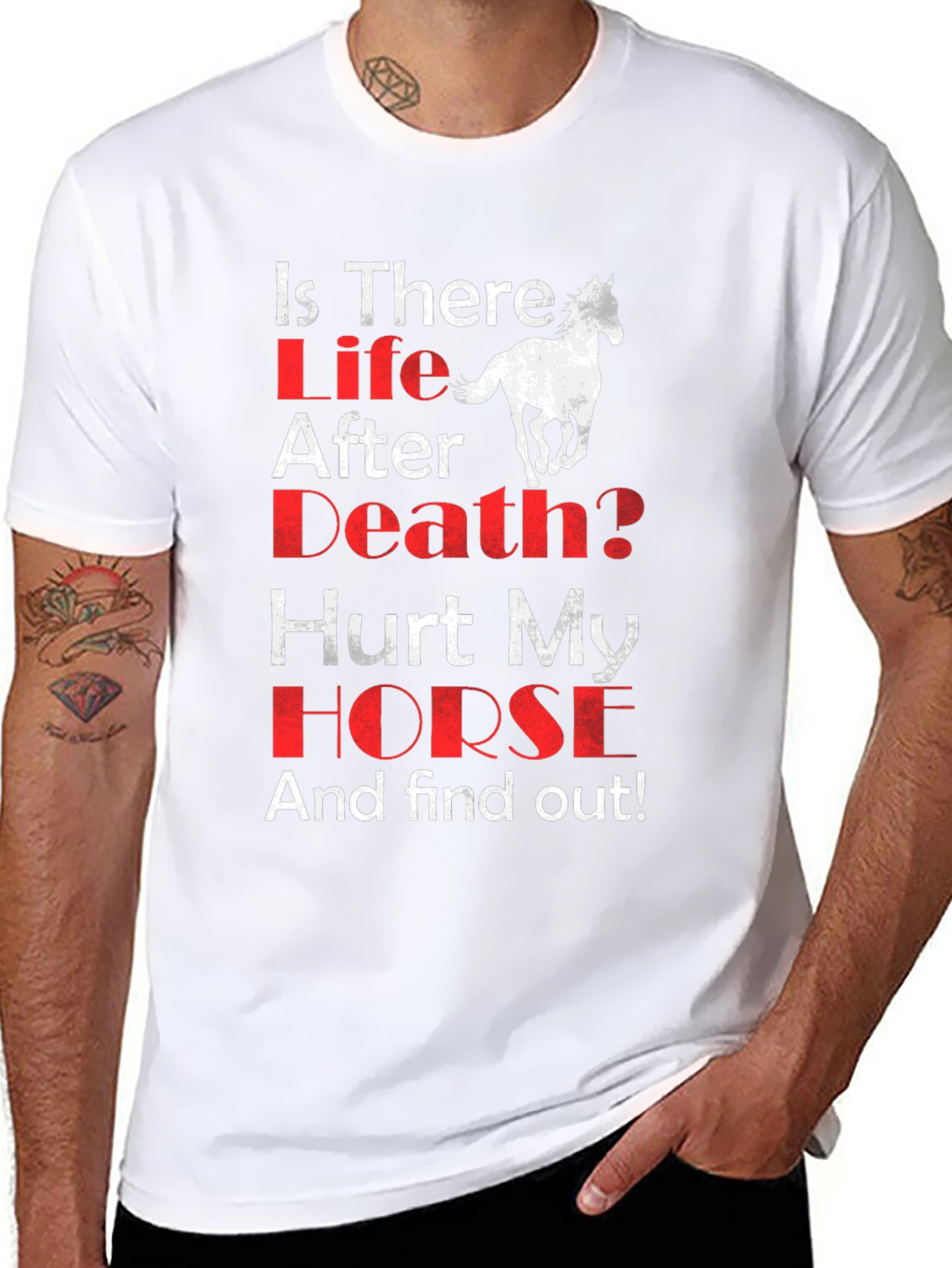 Is There Life After Death? Horse Graphic T-Shirt
