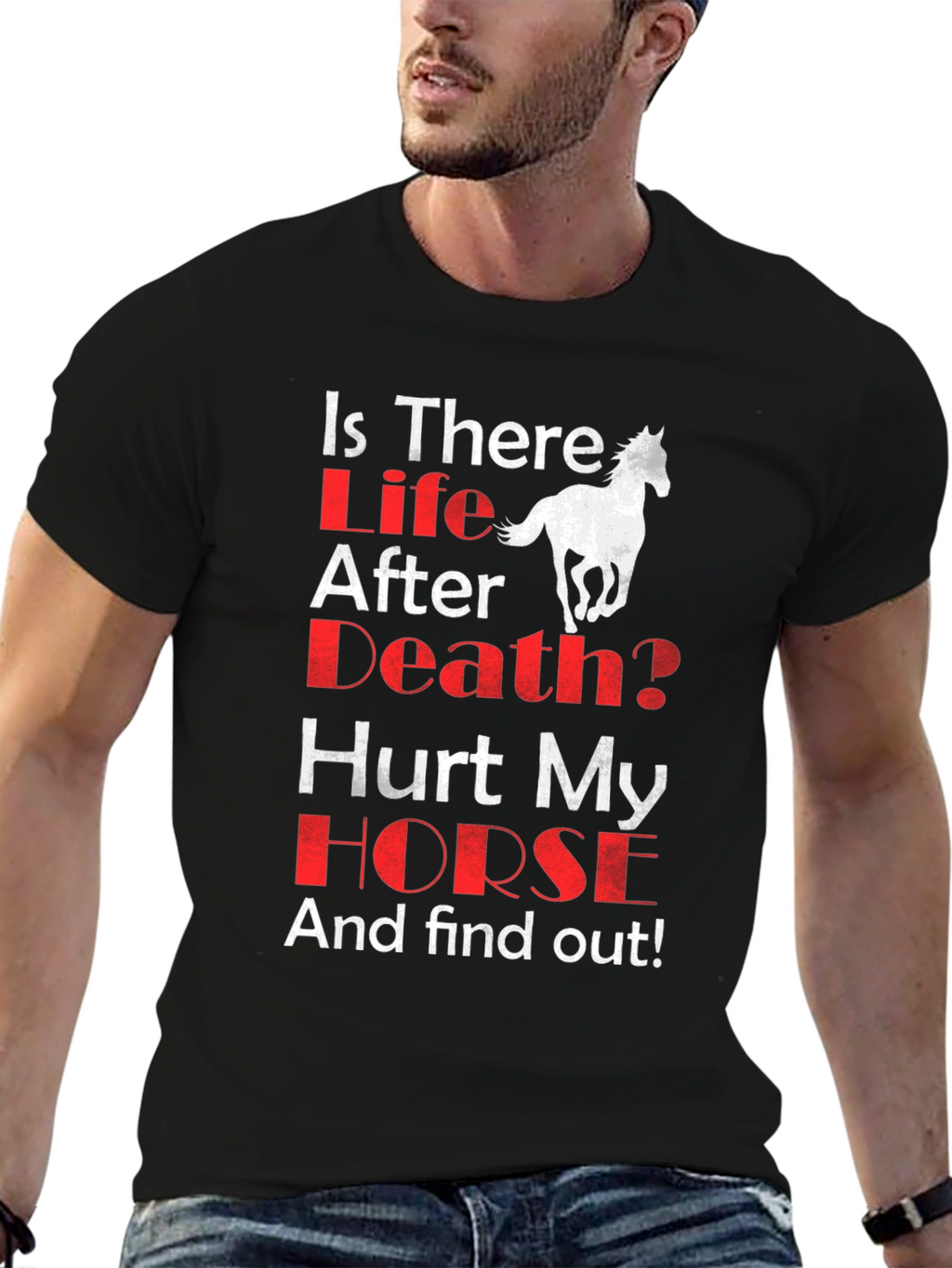 Is There Life After Death? Horse Graphic T-Shirt