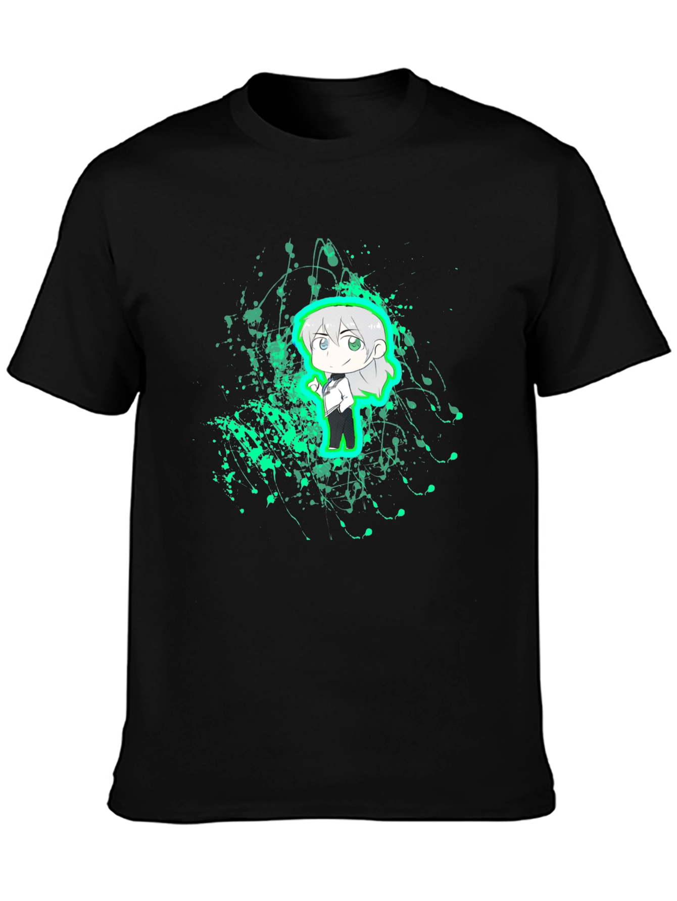 Anime Character Graphic Black T-Shirt
