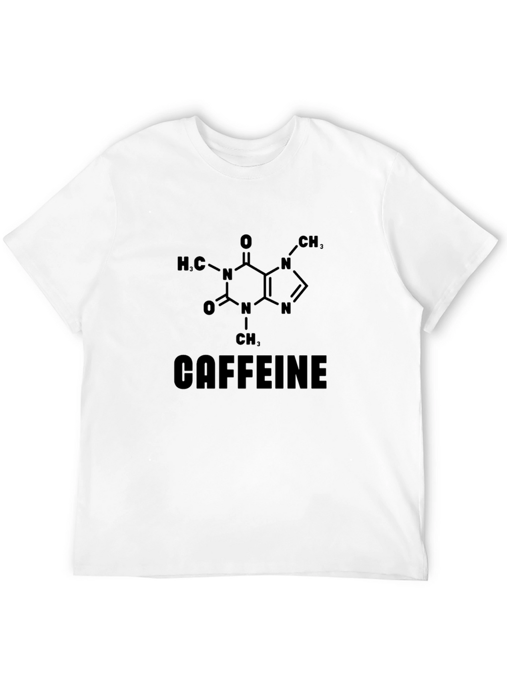Caffeine Molecule T-Shirt - Chemistry Inspired Design
