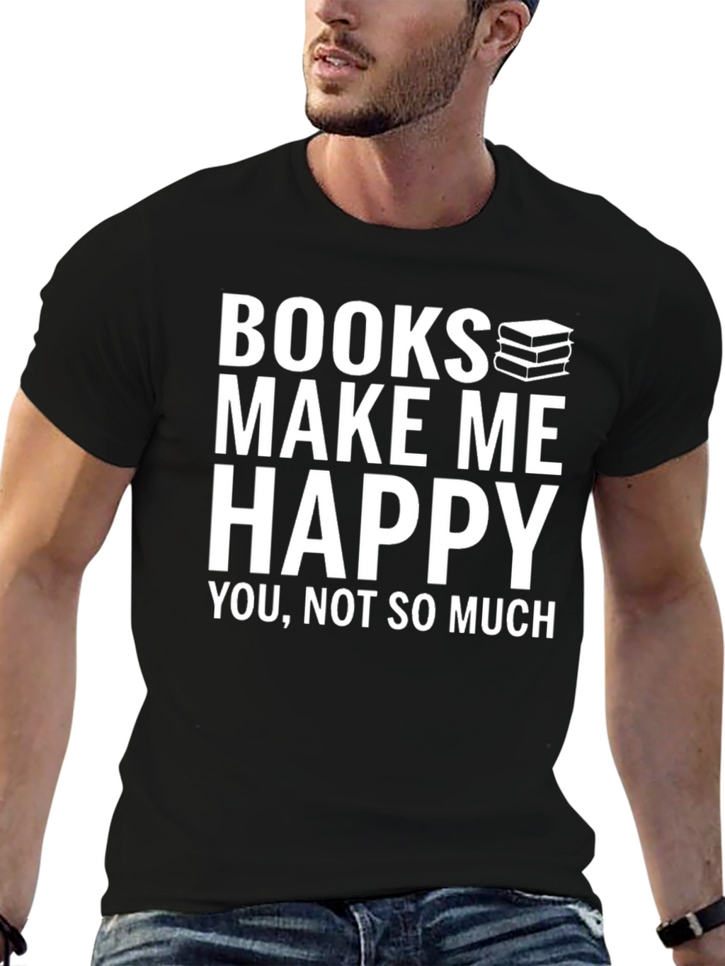Books Make Me Happy Graphic T-Shirt