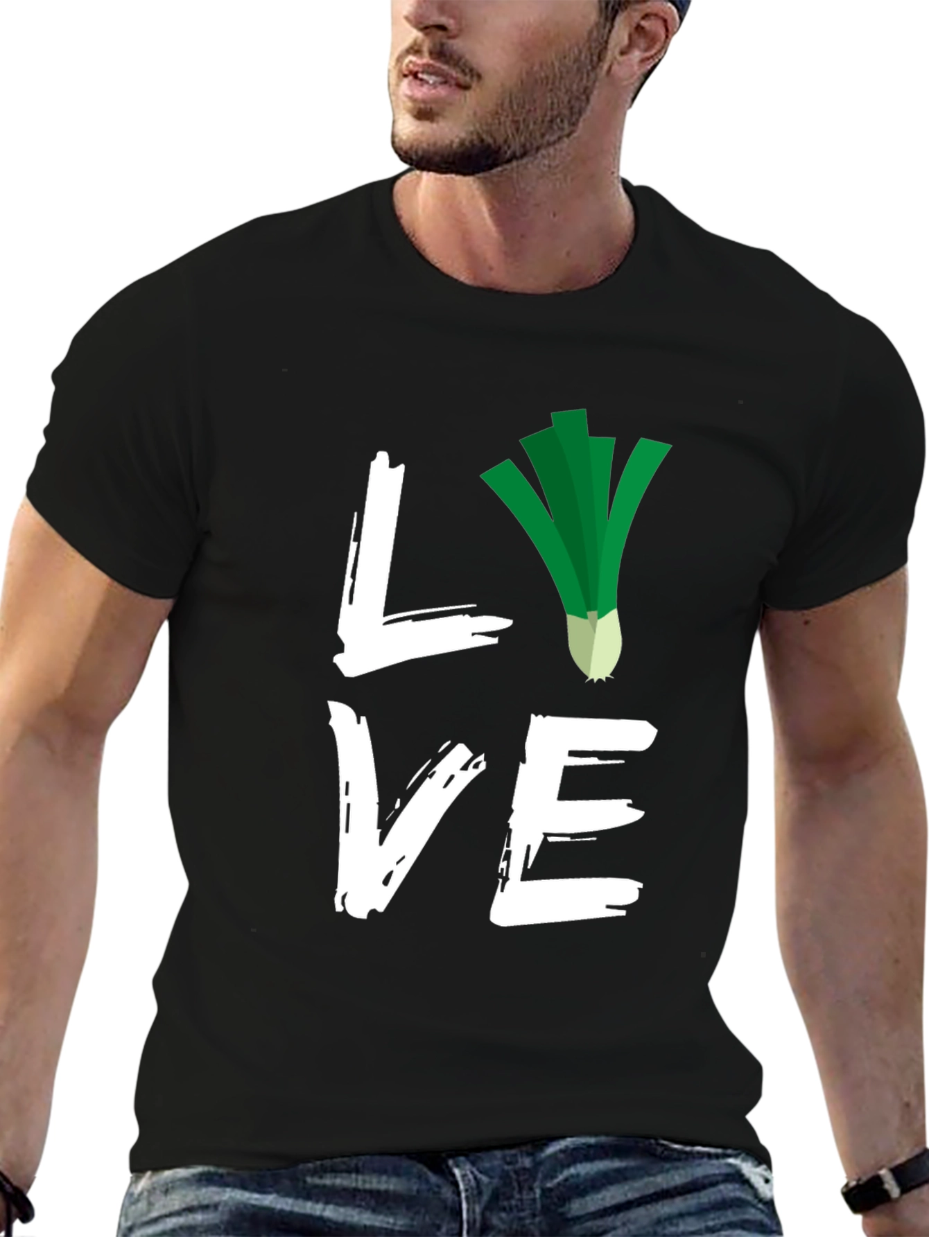 Love Leeks Black T-Shirt
