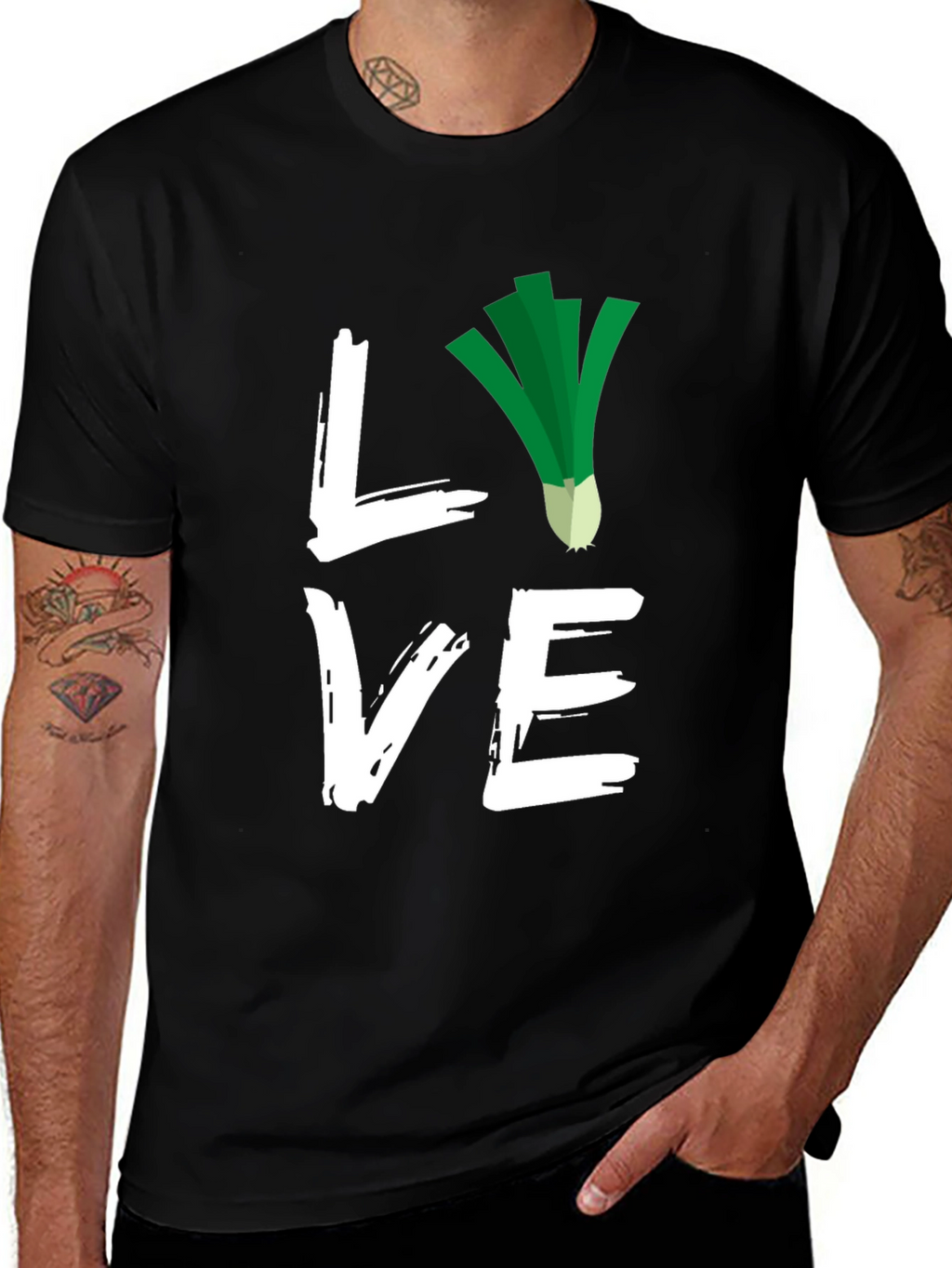 Love Leeks Black T-Shirt