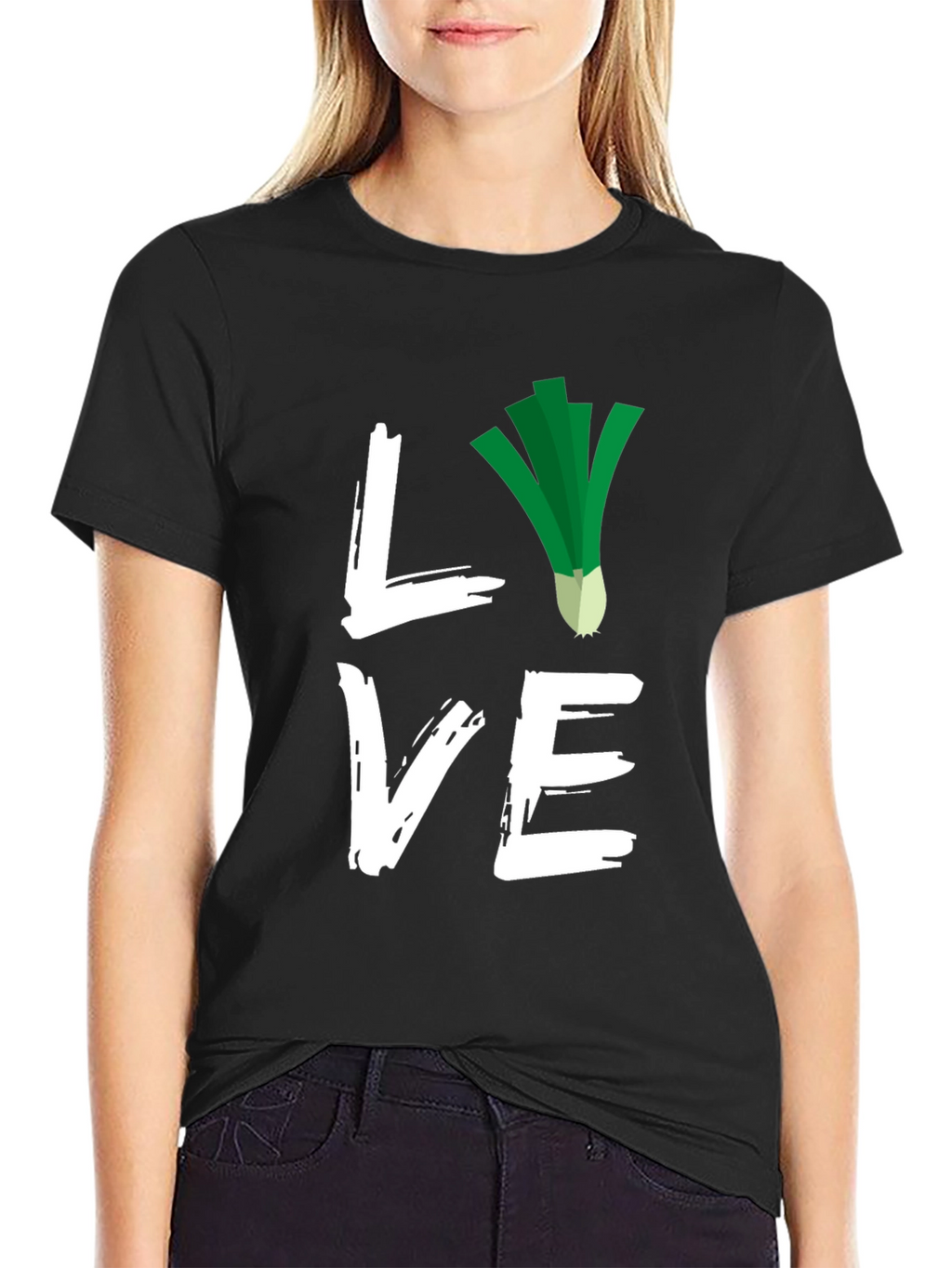 Love Leeks Black T-Shirt