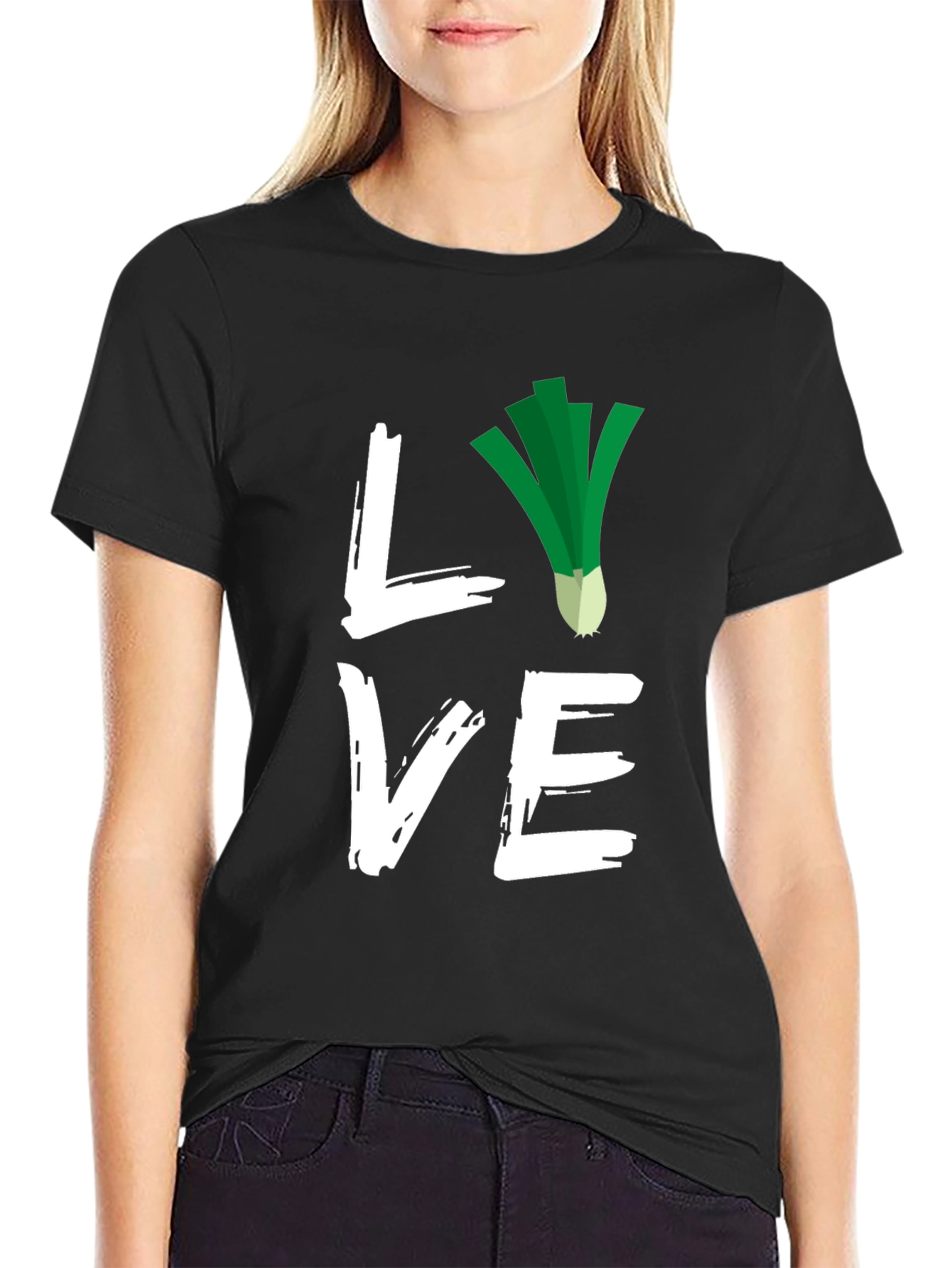 Love Leeks Black T-Shirt
