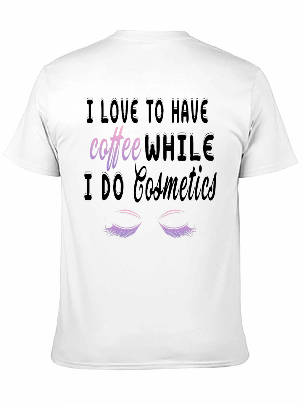 Coffee & Cosmetics Graphic Tee - Black Cotton T-Shirt