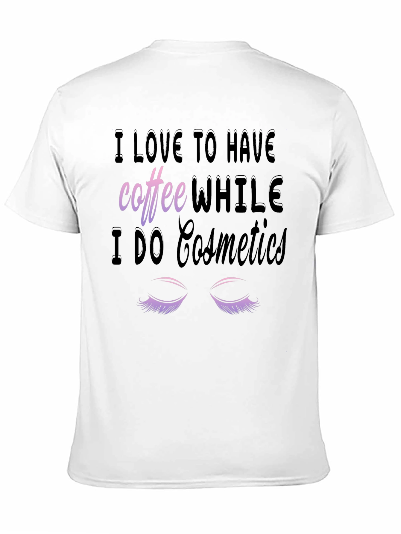 Coffee & Cosmetics Graphic Tee - Black Cotton T-Shirt