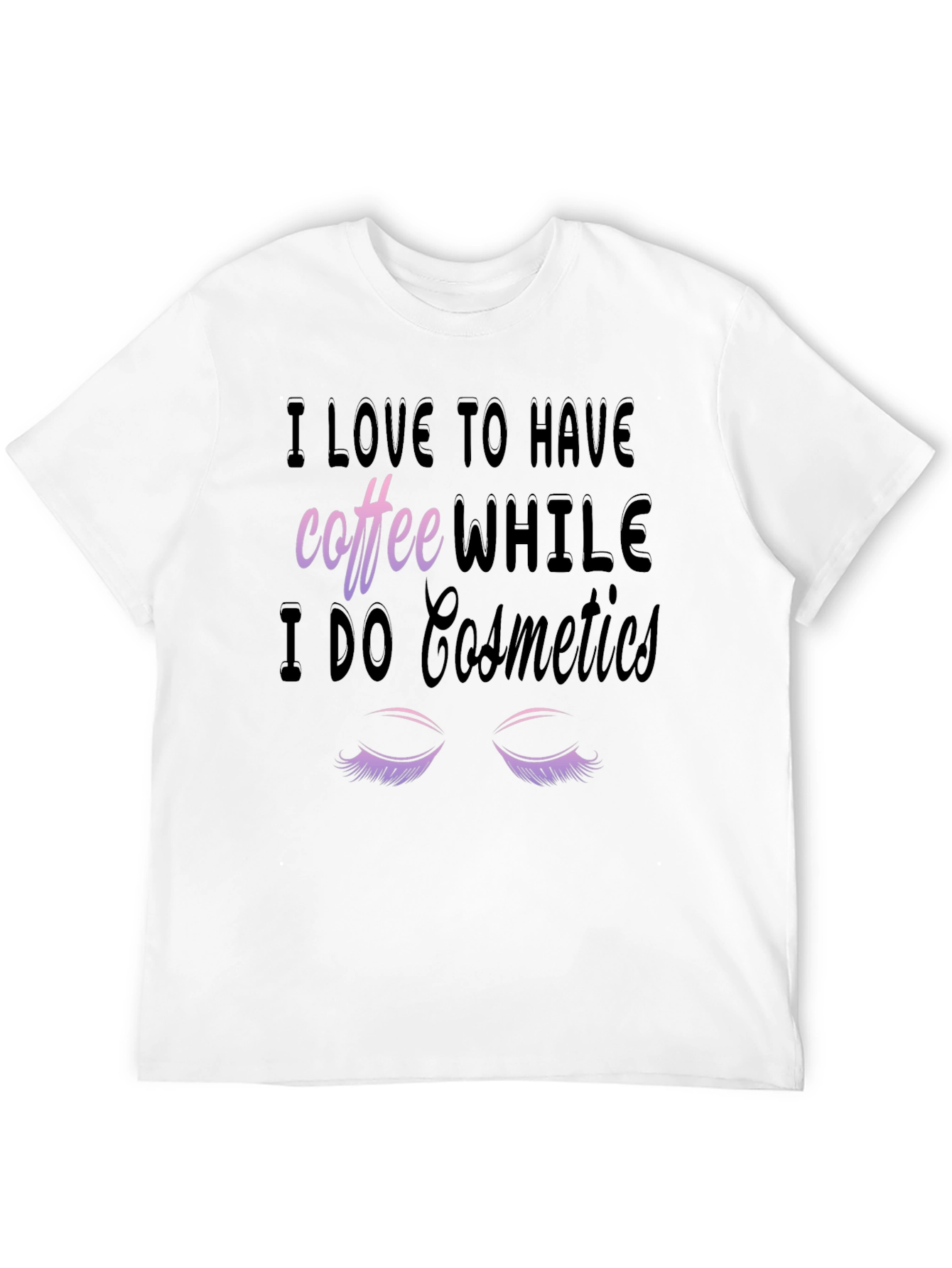 Coffee & Cosmetics Graphic Tee - Black Cotton T-Shirt