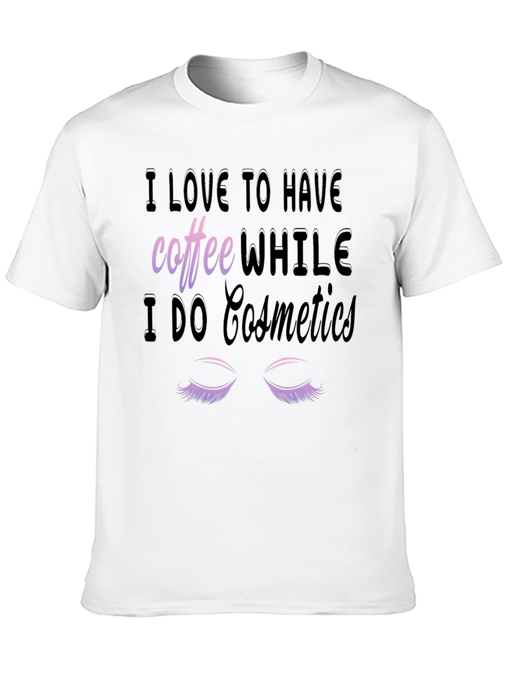 Coffee & Cosmetics Graphic Tee - Black Cotton T-Shirt
