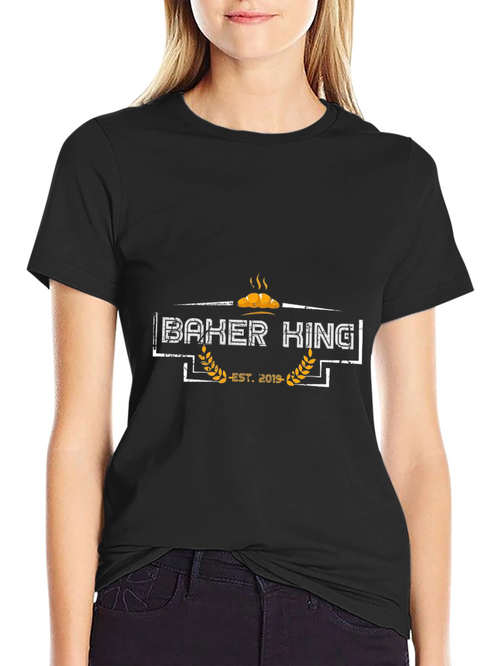 Baker King Est. 2019 T-Shirt - Black Graphic Tee