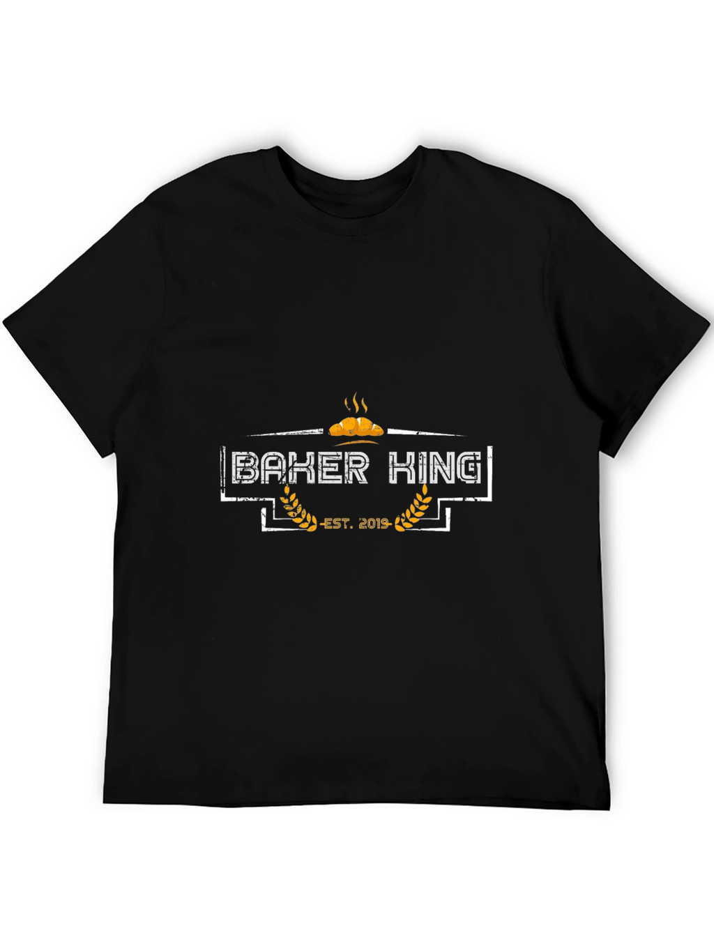 Baker King Est. 2019 T-Shirt - Black Graphic Tee