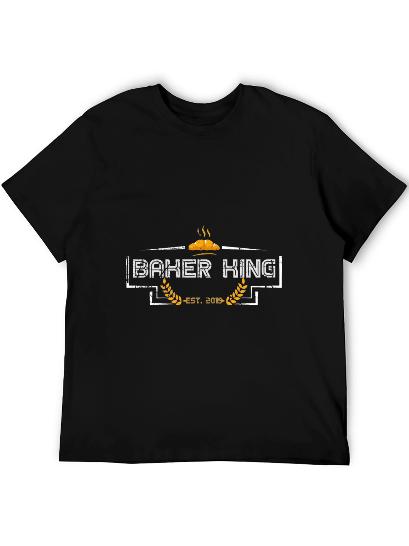 Baker King Est. 2019 T-Shirt - Black Graphic Tee