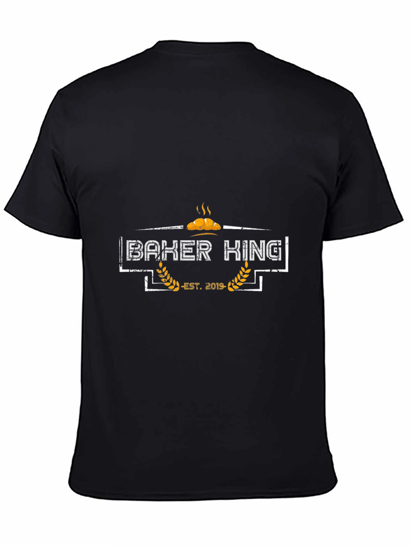 Baker King Est. 2019 T-Shirt - Black Graphic Tee