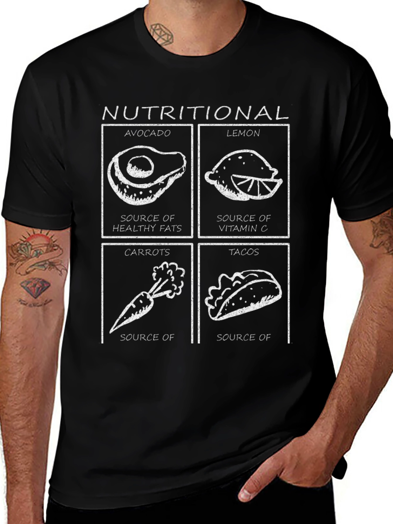 Nutritional Foods Graphic Tee - Funny T-Shirt