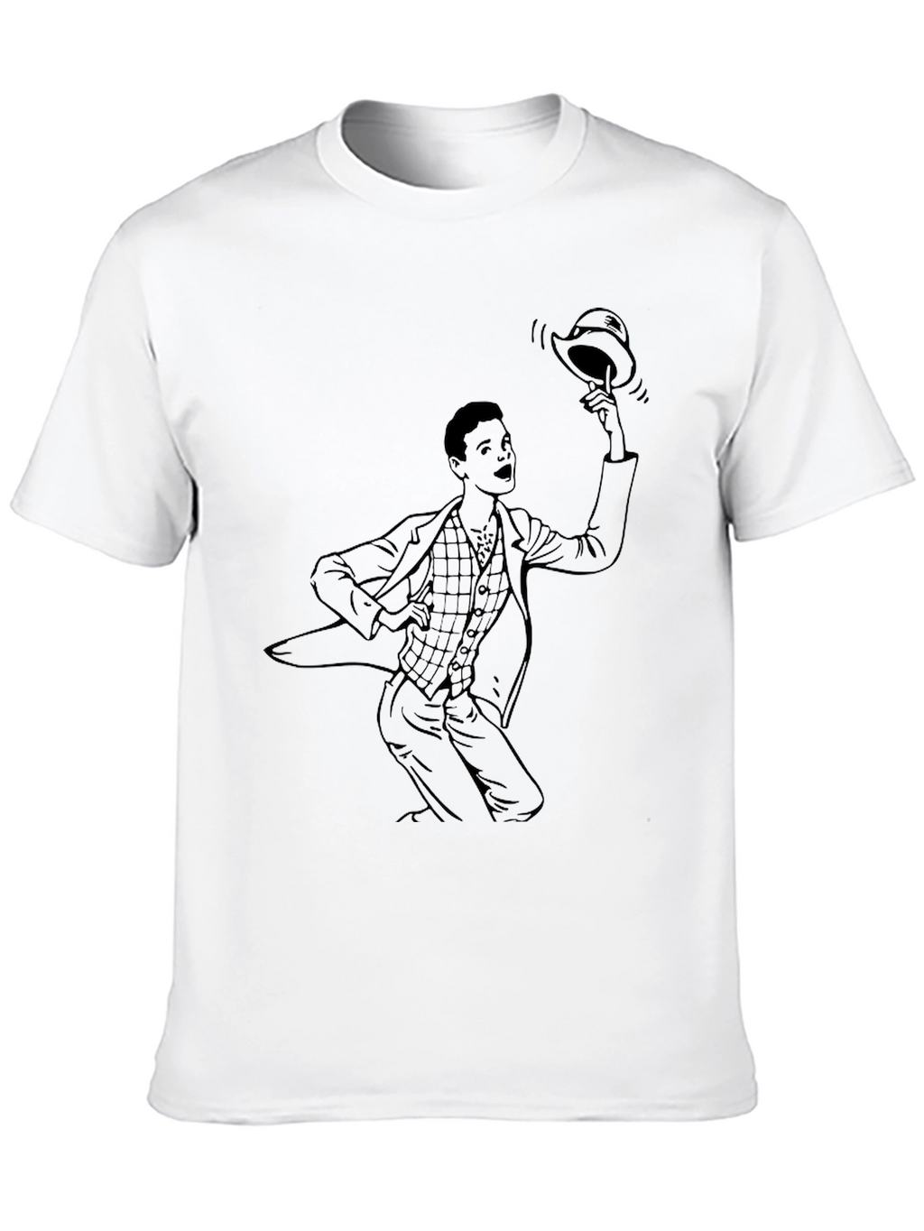 Retro Man Graphic Tee - Black