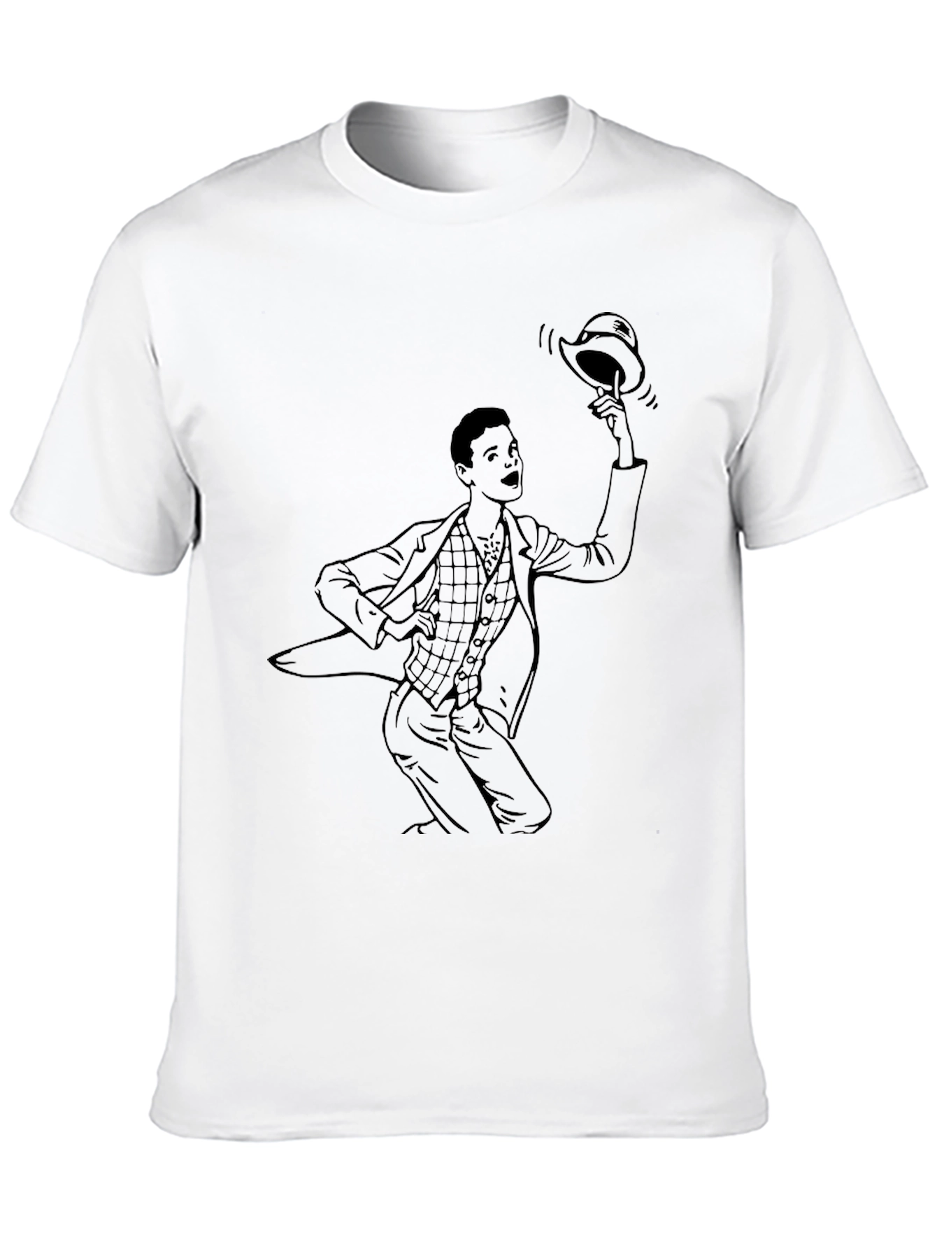 Retro Man Graphic Tee - Black