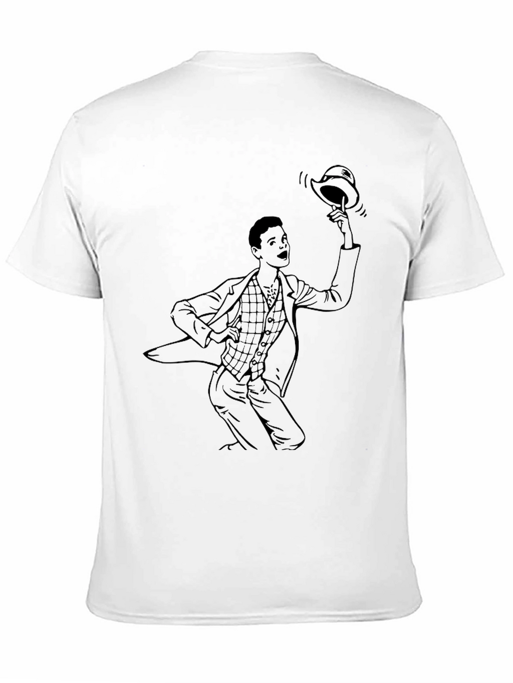 Retro Man Graphic Tee - Black